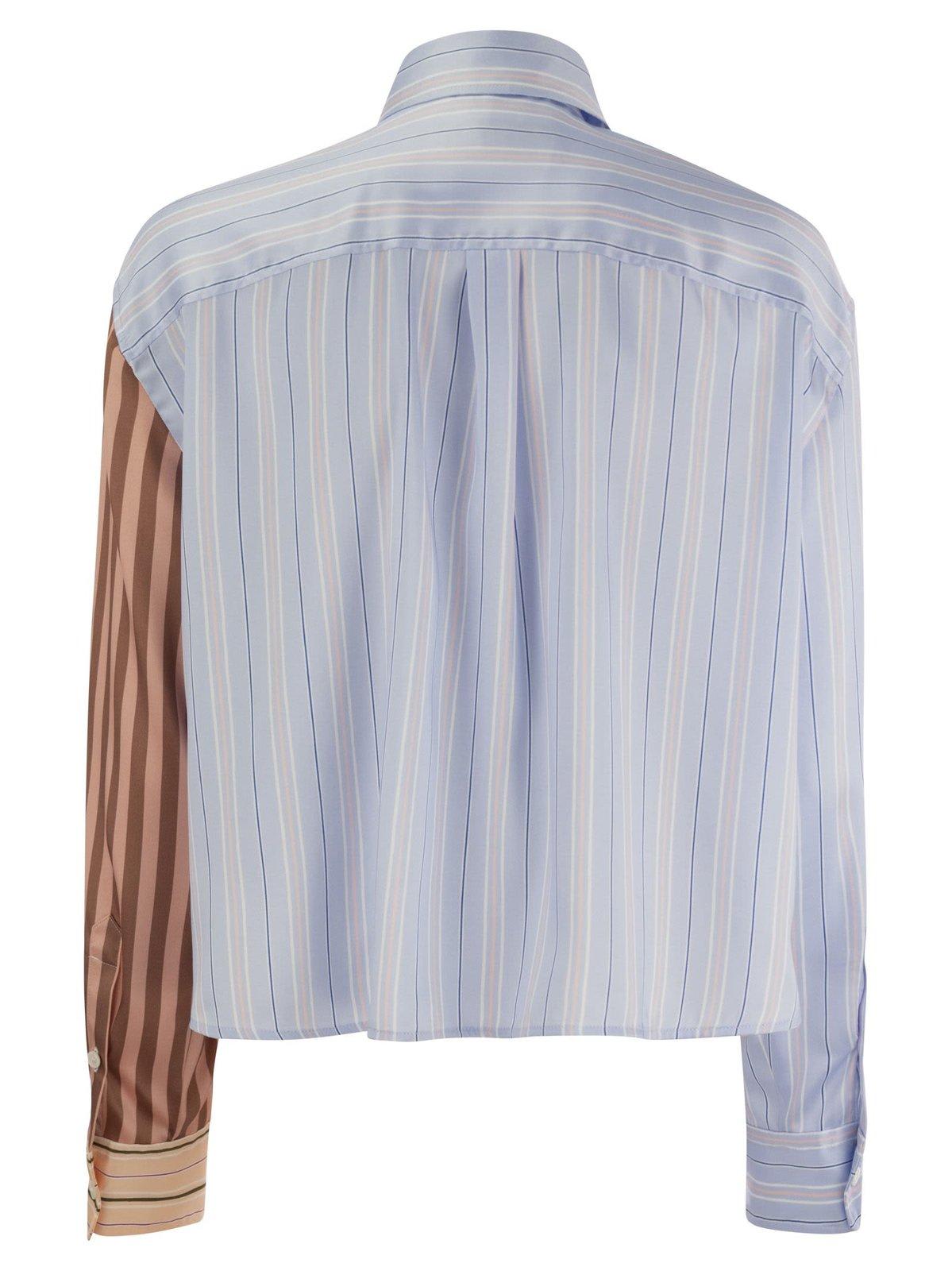 Shop Weekend Max Mara Striped Long-sleeved Shirt