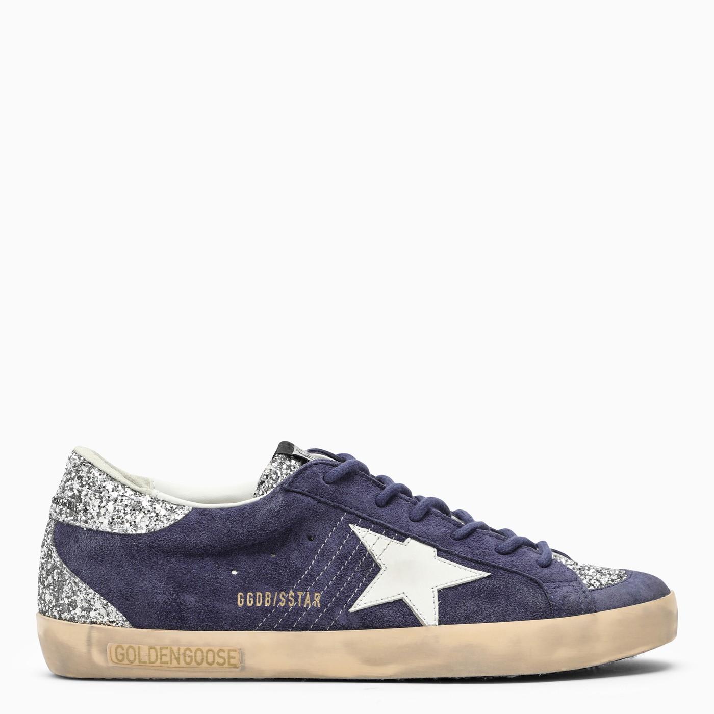 Golden Goose Women's Super-star Blue/silver Trainer Sneaker | Size 36 | Gwf00595f004783 In Navy