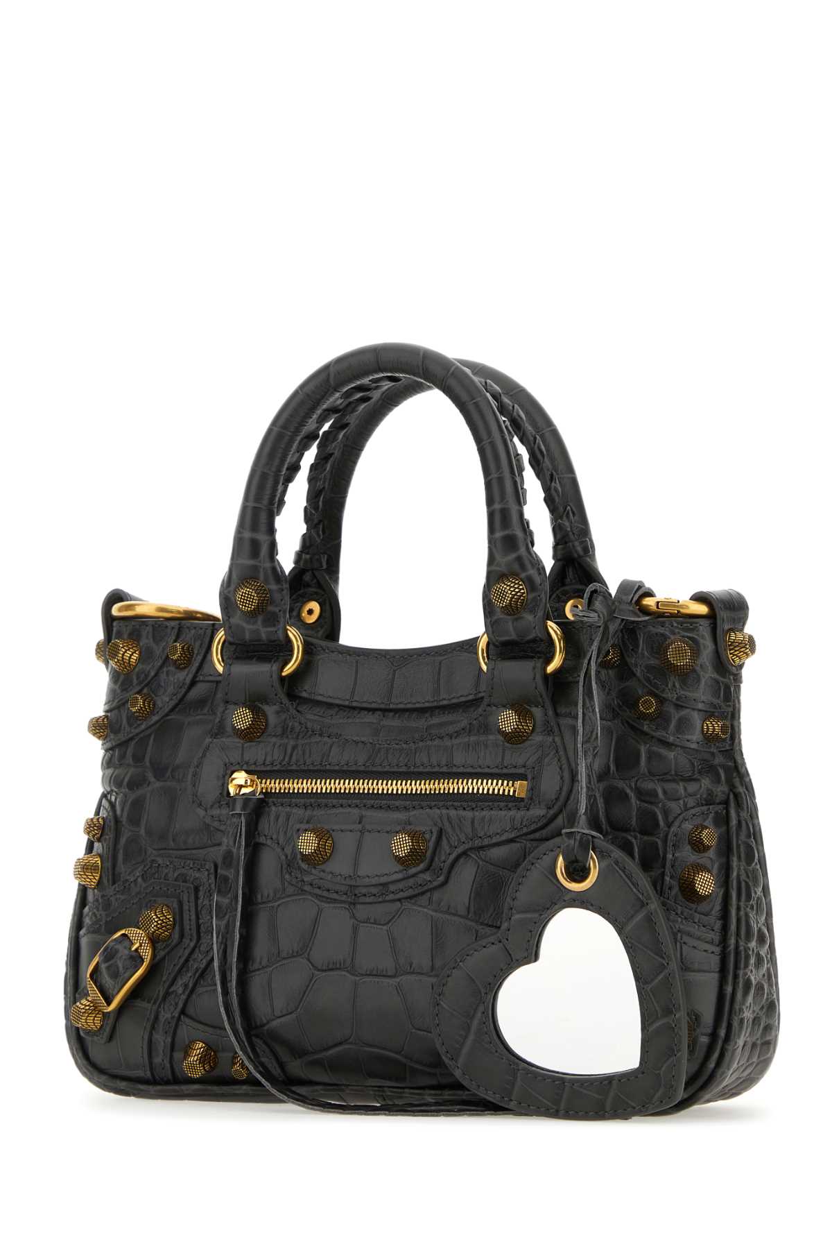 Shop Balenciaga Charcoal Leather Neo Cagole S Handbag In 1309