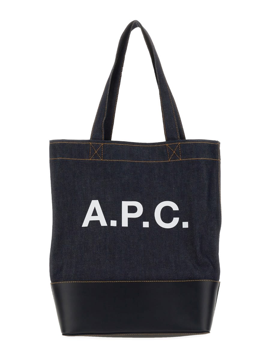 Shop Apc Axelle Tote Bag In Blue