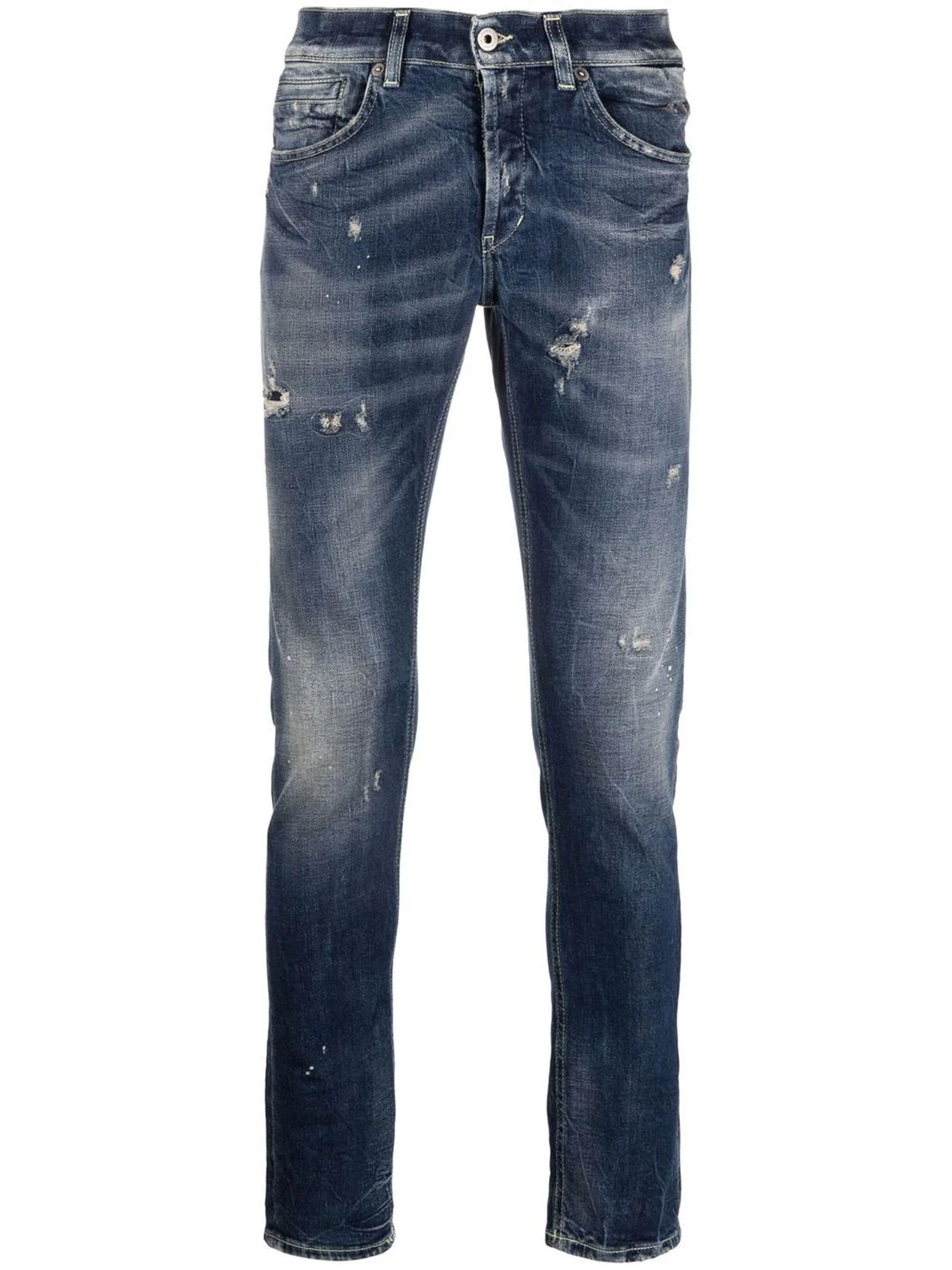 Dondup Dark Blue Stretch Cotton-denim Jeans