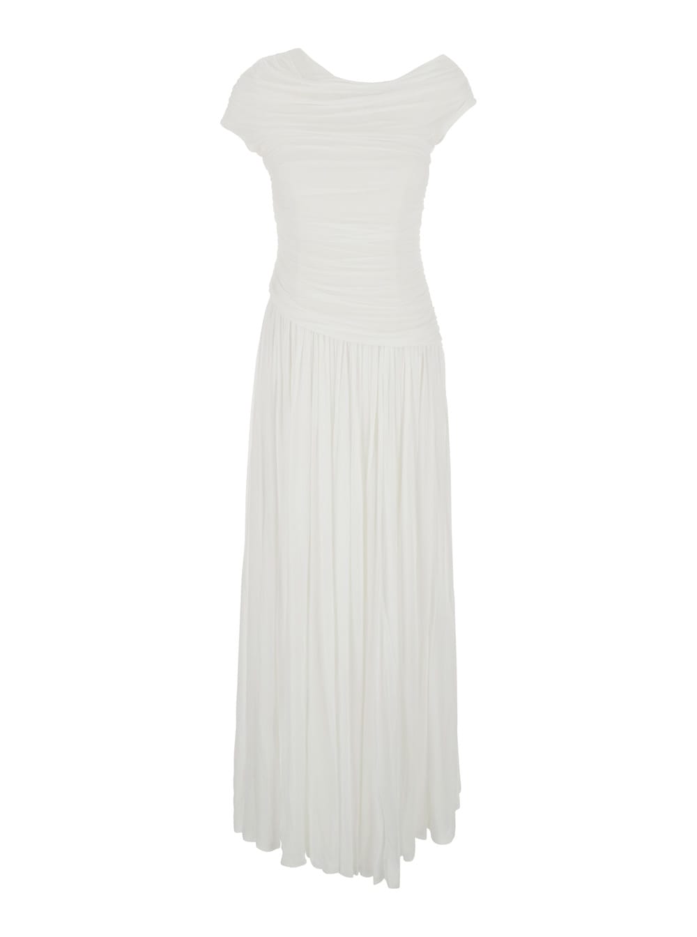 Simkhai Rhiannon Short-sleeved Midi Dress In White