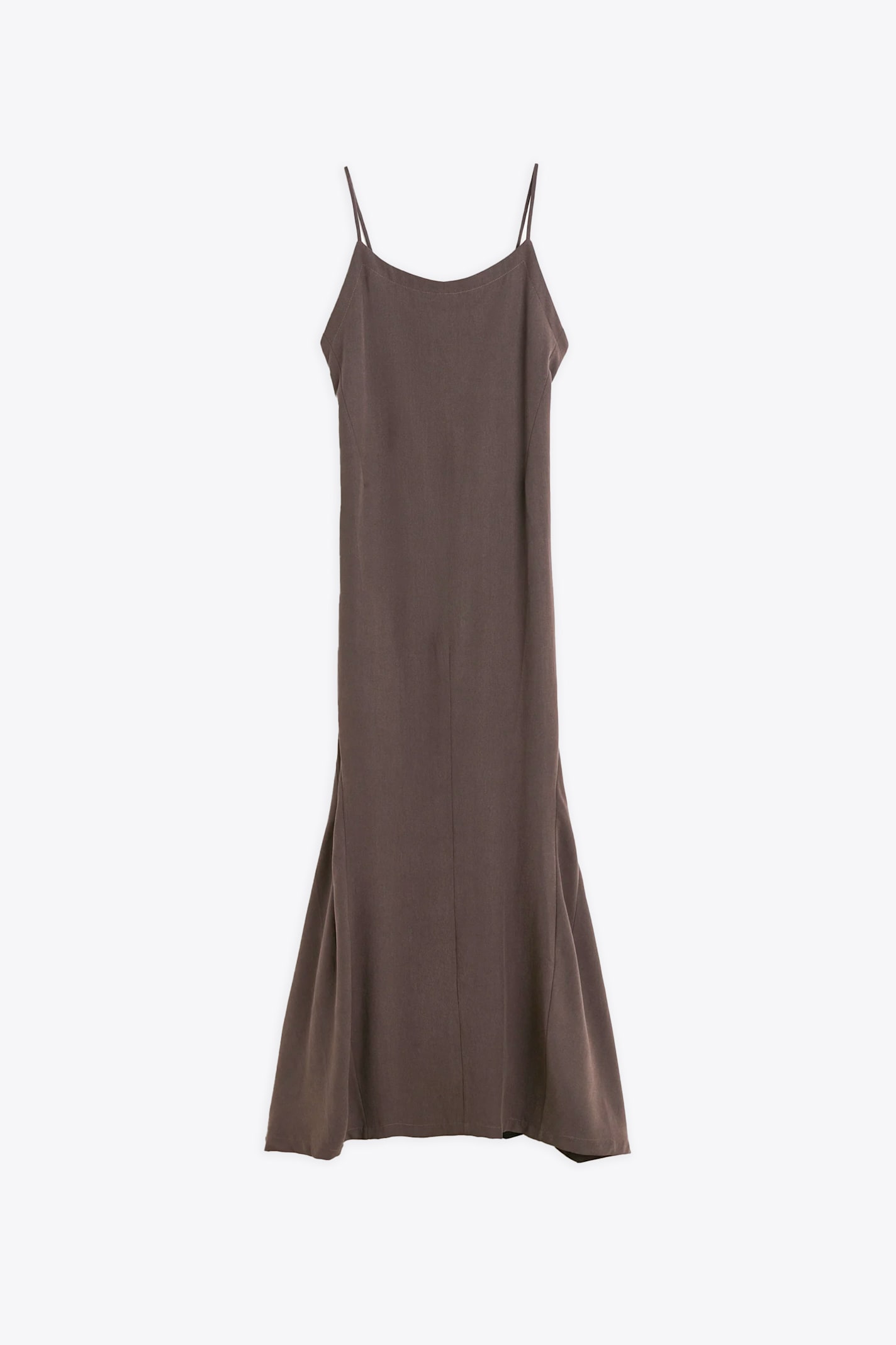 Naiad Dress Chocoalte Brown Lyocell Long Dress With Flared Bottom - Naiad Dress