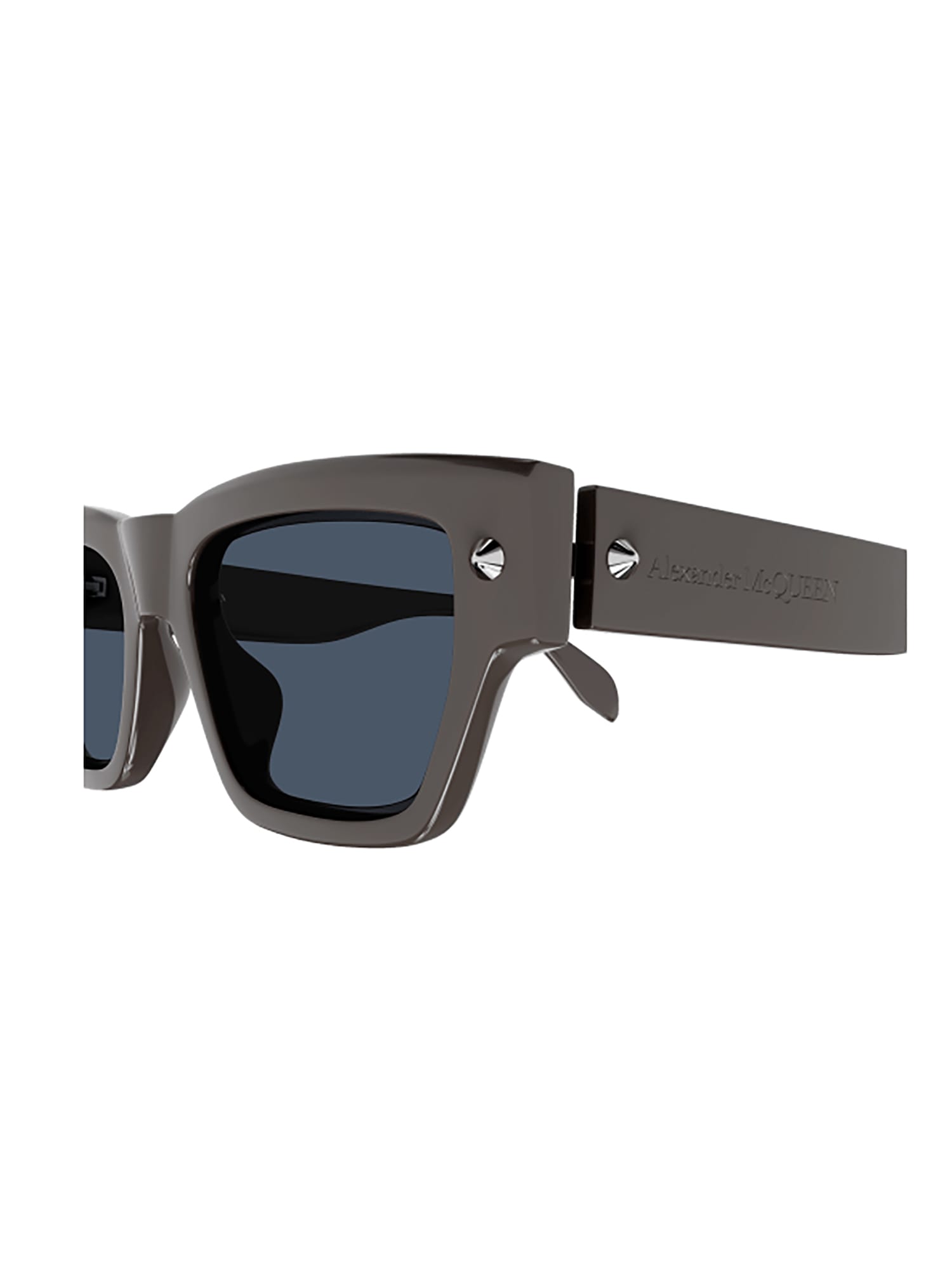 Shop Alexander Mcqueen Am0409s Sunglasses In Brown Brown Blue