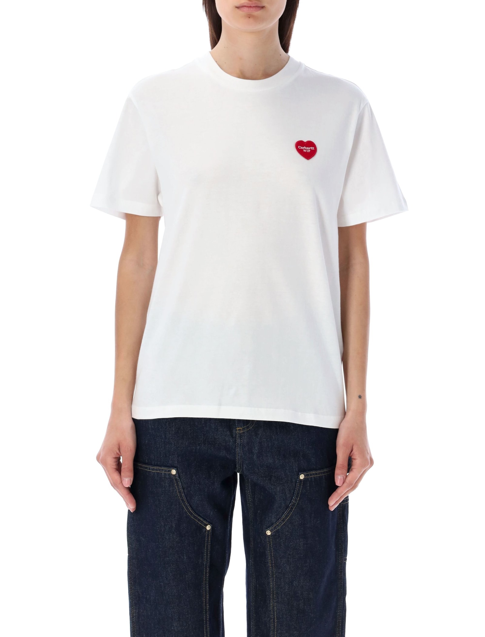 Carhartt Heart Ii Hartt Organic Cotton T-shirt In White
