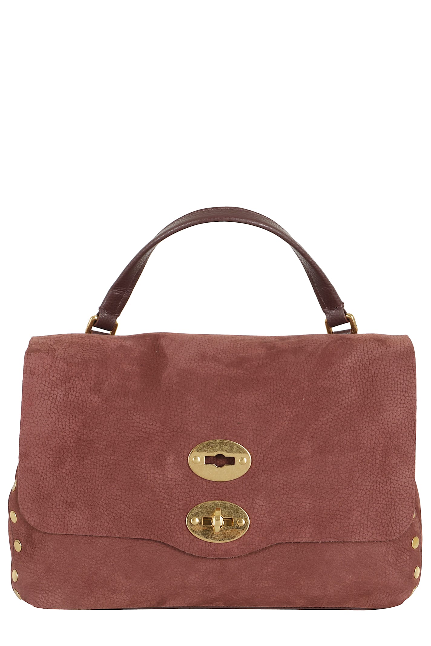 Zanellato Shoulder Bag With Metal Hardware And Studs In Brown