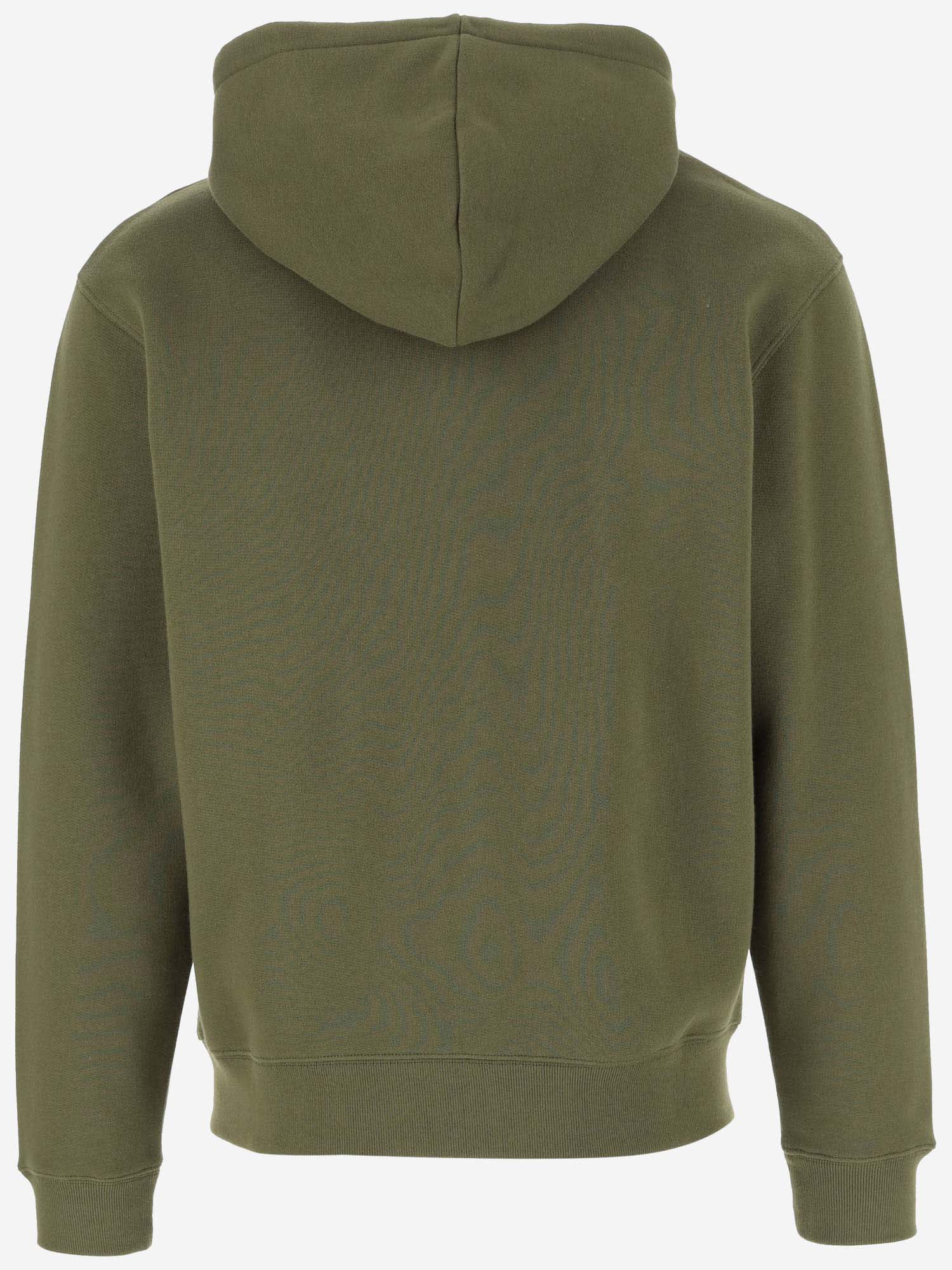 Shop Maison Kitsuné Cotton Sweatshirt With Logo In Green