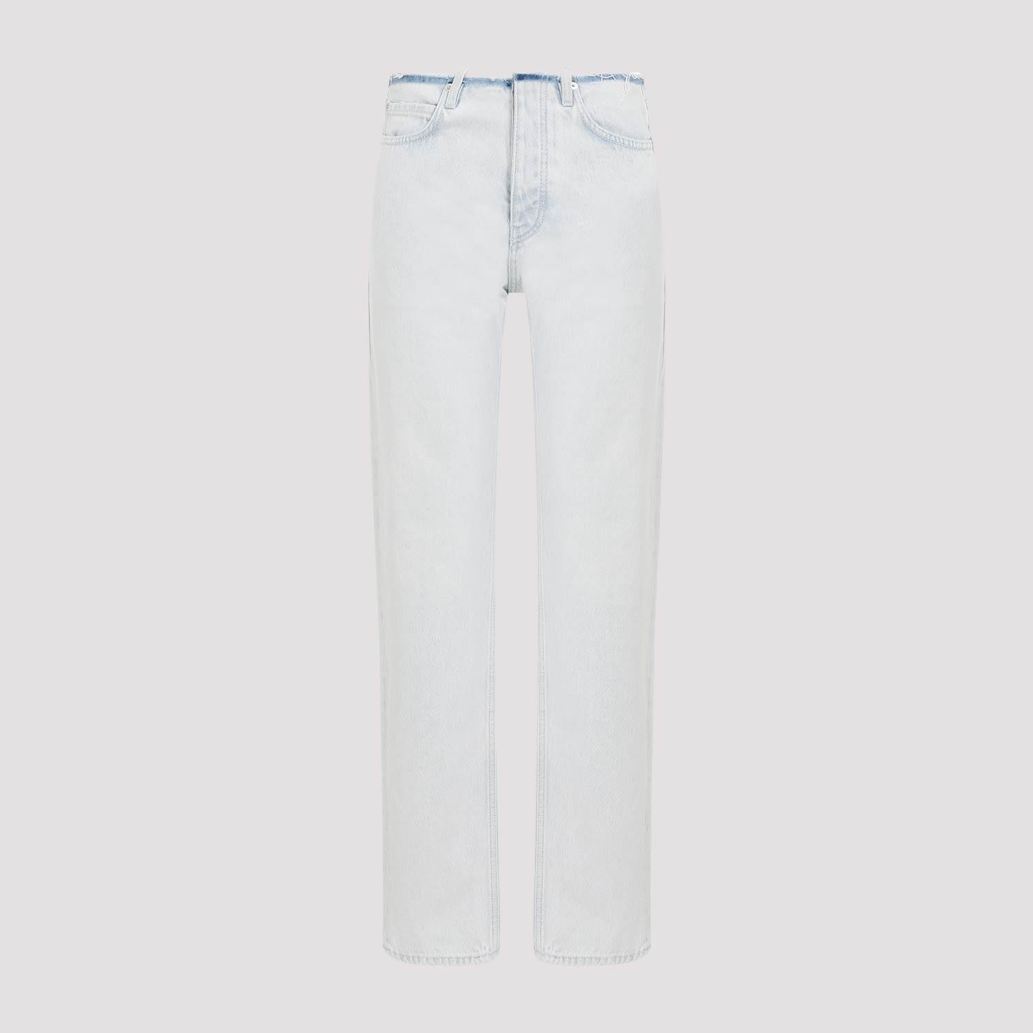 BALENCIAGA CUT OFF WAISTBAND JEANS 