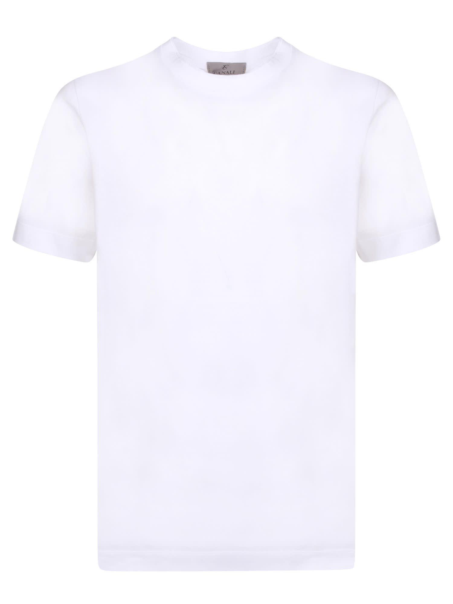 Shop Canali White Cotton T-shirt