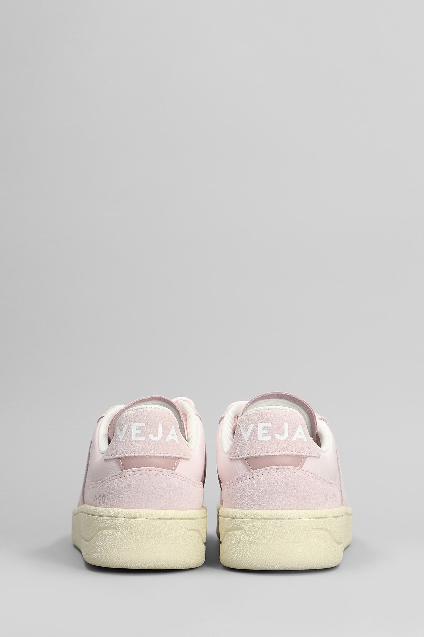 VEJA V-90 O.T. SNEAKERS IN ROSE-PINK SUEDE AND LEATHER