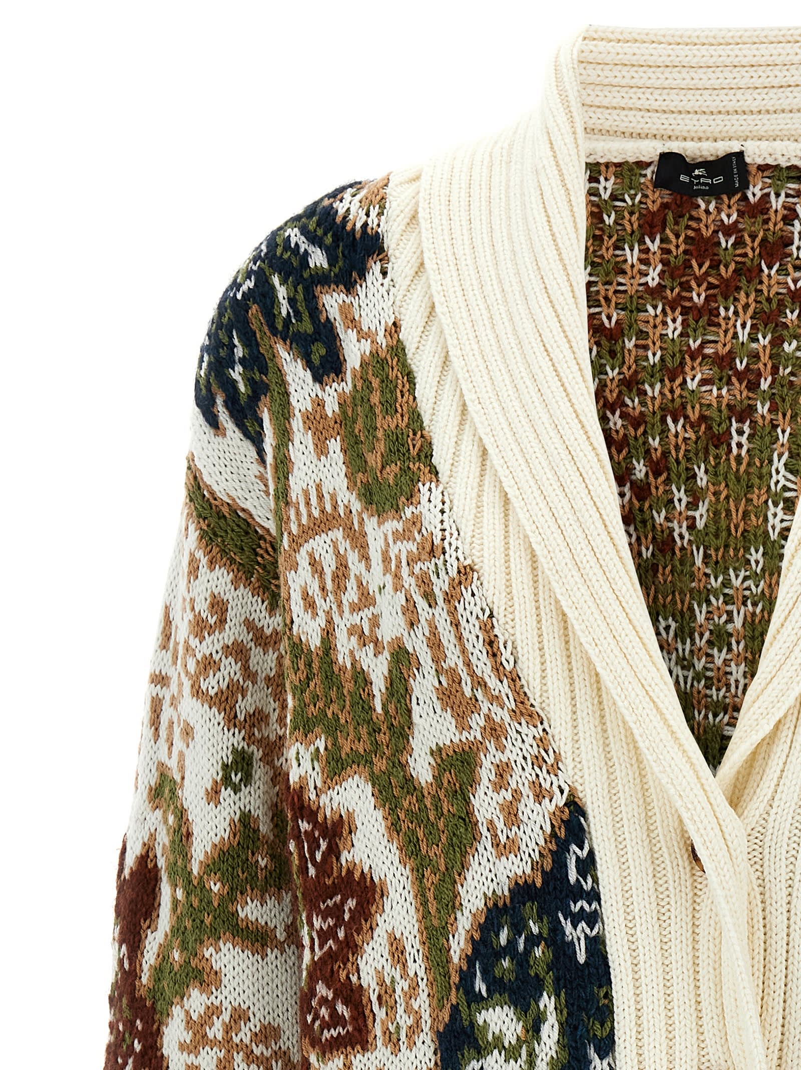 Shop Etro Paisley Cardigan In Multicolor