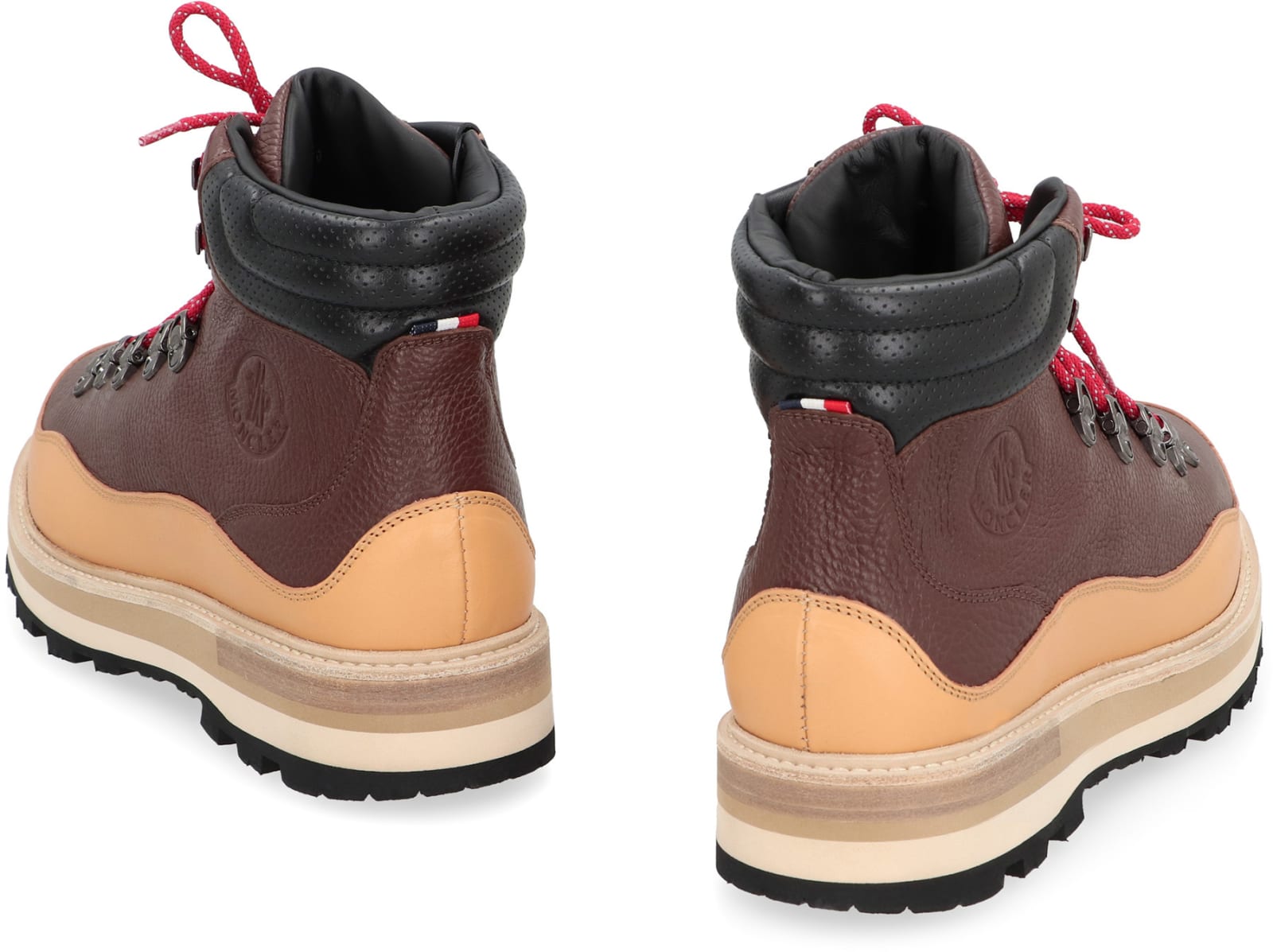 Shop Moncler Peka Hiking Boots In Brown