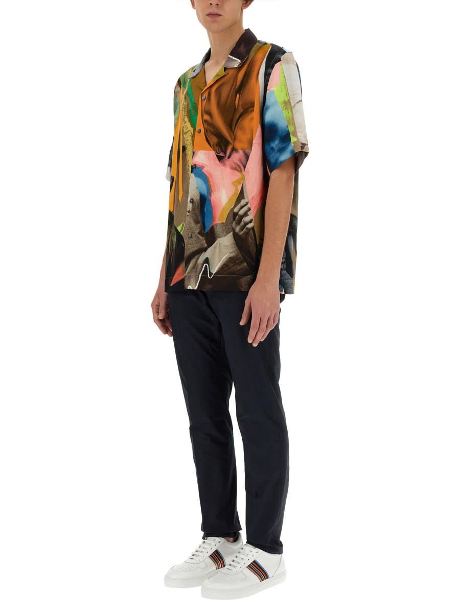 Shop Paul Smith Life Drawing Print Shirt In Multicolour