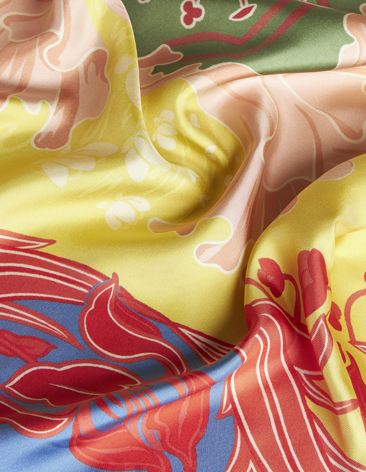 Shop Etro Yellow Silk Twill Shirt With Print