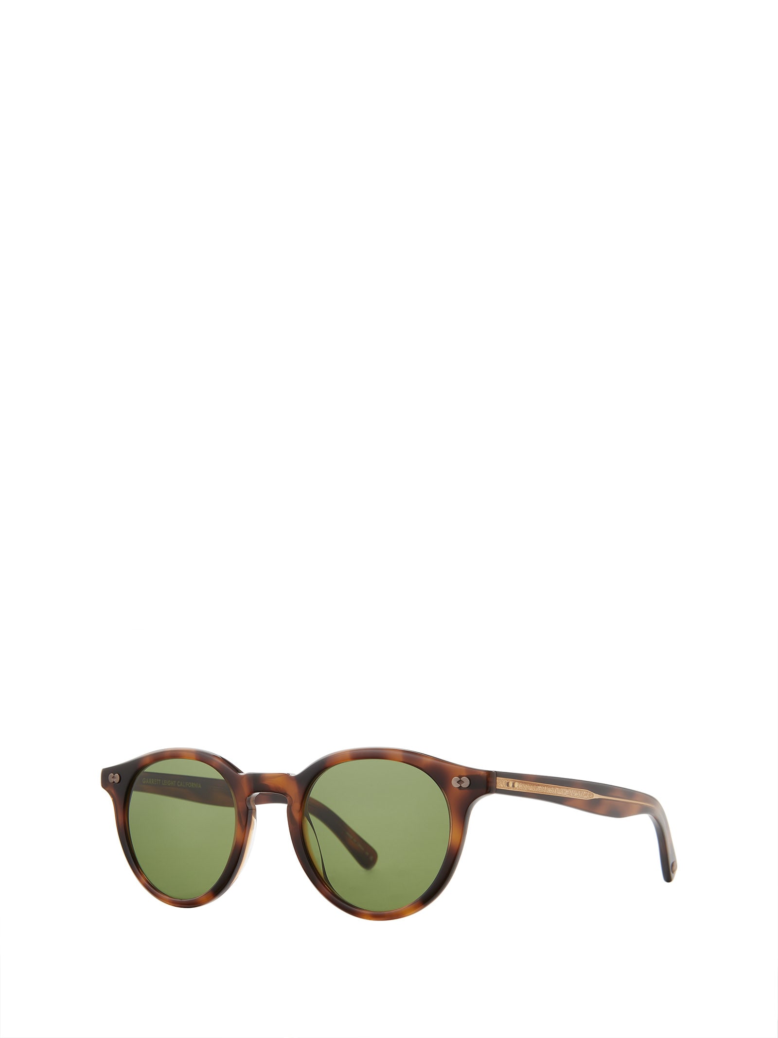 Shop Garrett Leight Clune X Sun Spotted Brown Shell Sunglasses