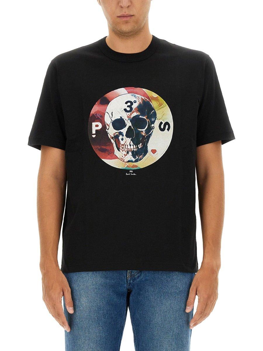 Paul Smith Graphic-printed Crewneck T-shirt In Black
