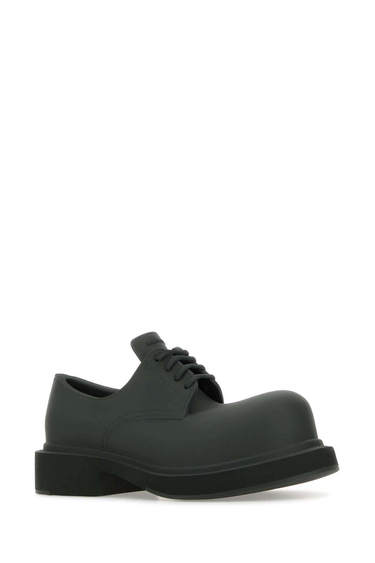 Shop Balenciaga Bottle Green Eva Steroid Lace-up Shoes In Darkkhaki