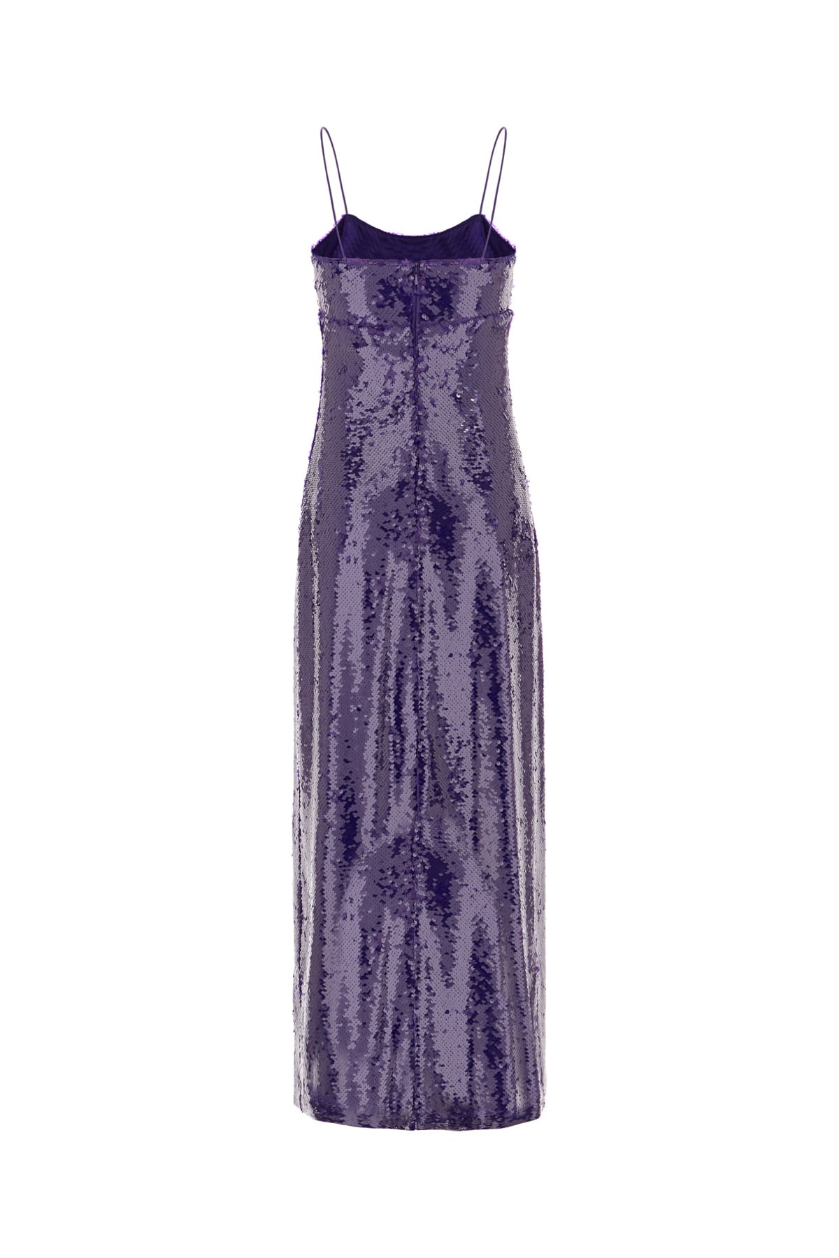 Shop Max Mara Purple Sequins Long Dress In 003