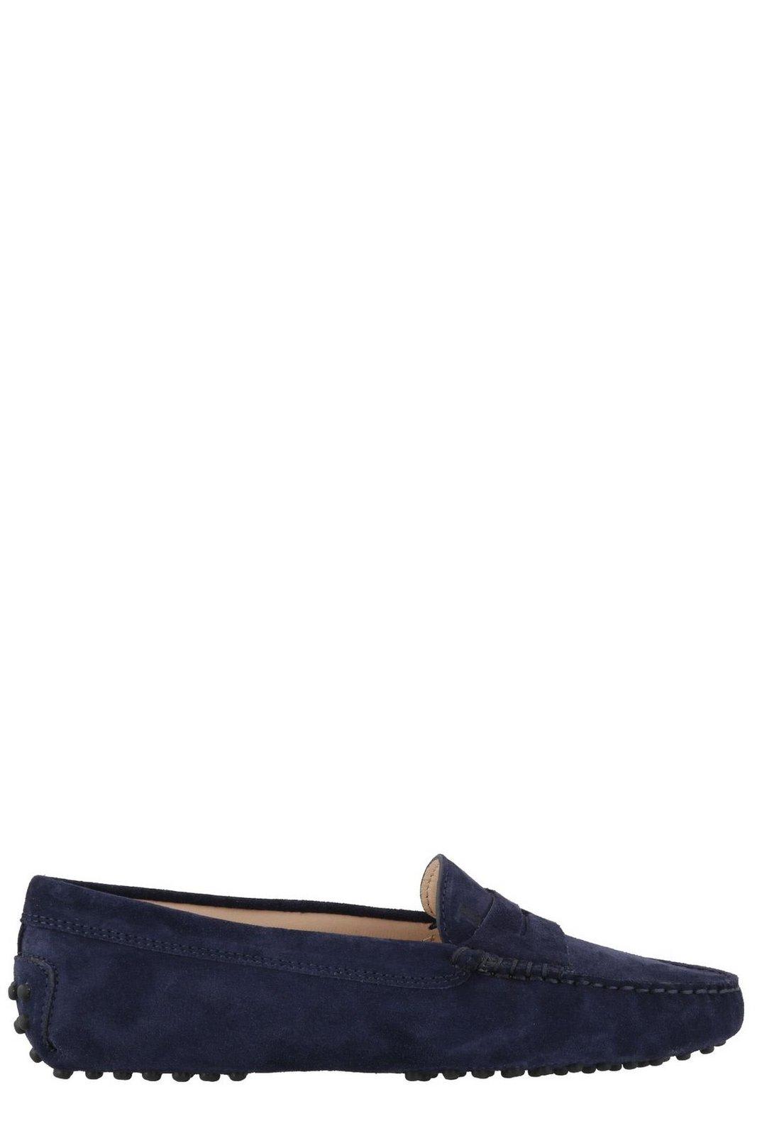 Shop Tod's Gommino Driving Loafers In Blue