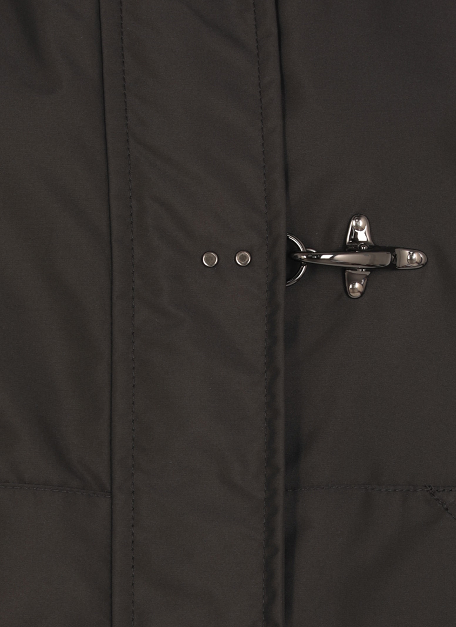 Fay Stretch Gabardine Caban In Black