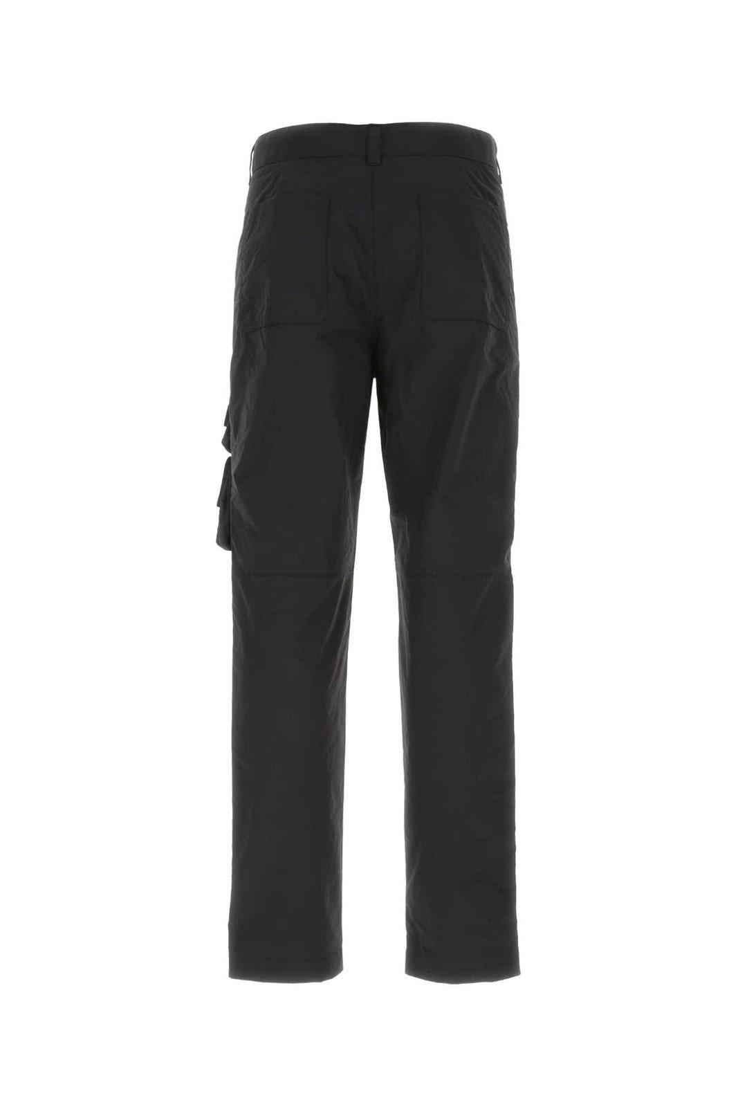 Shop Fendi Zipped Pocket Pants In Black
