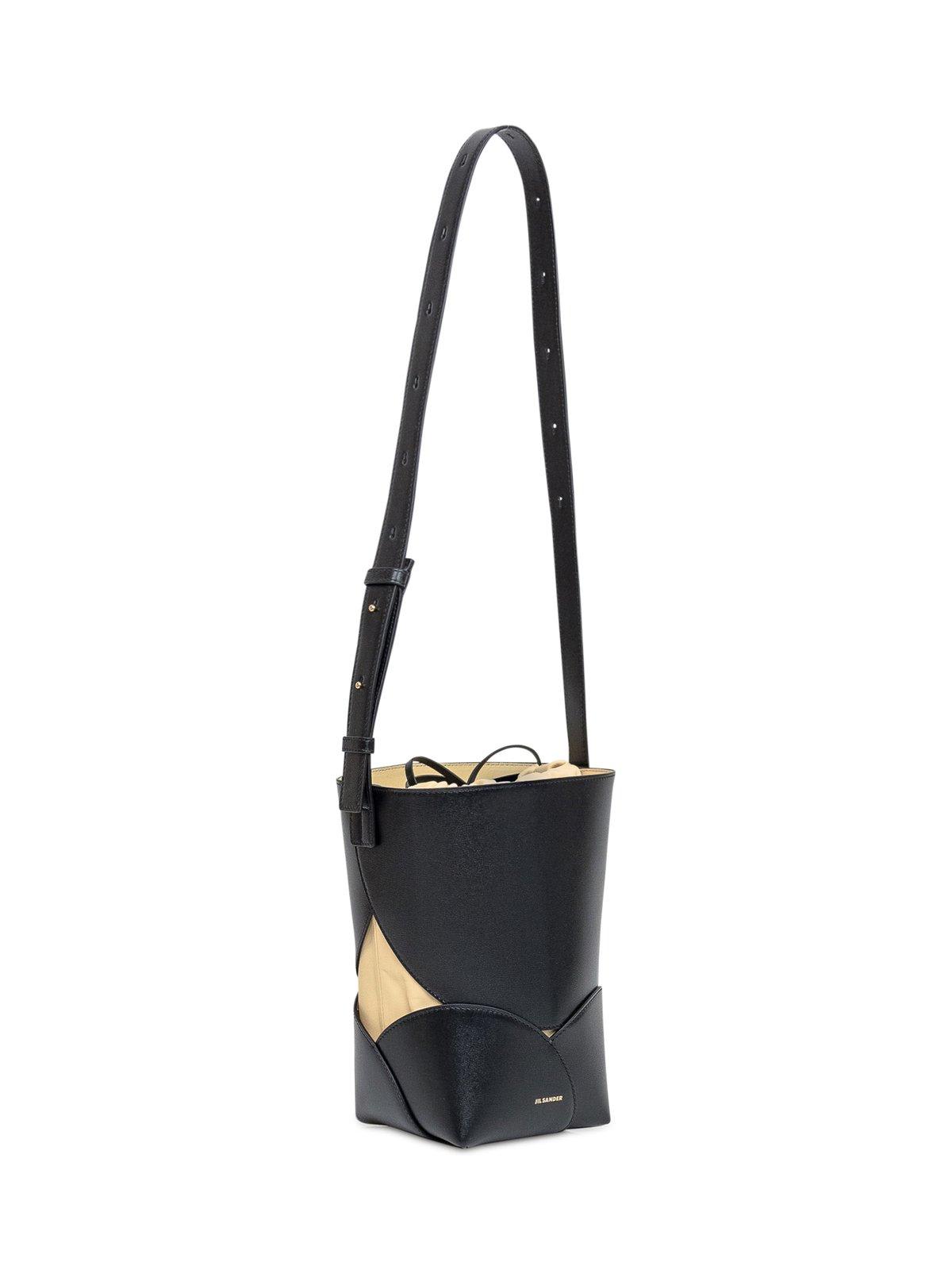 Shop Jil Sander Curve Small Bucket Bag