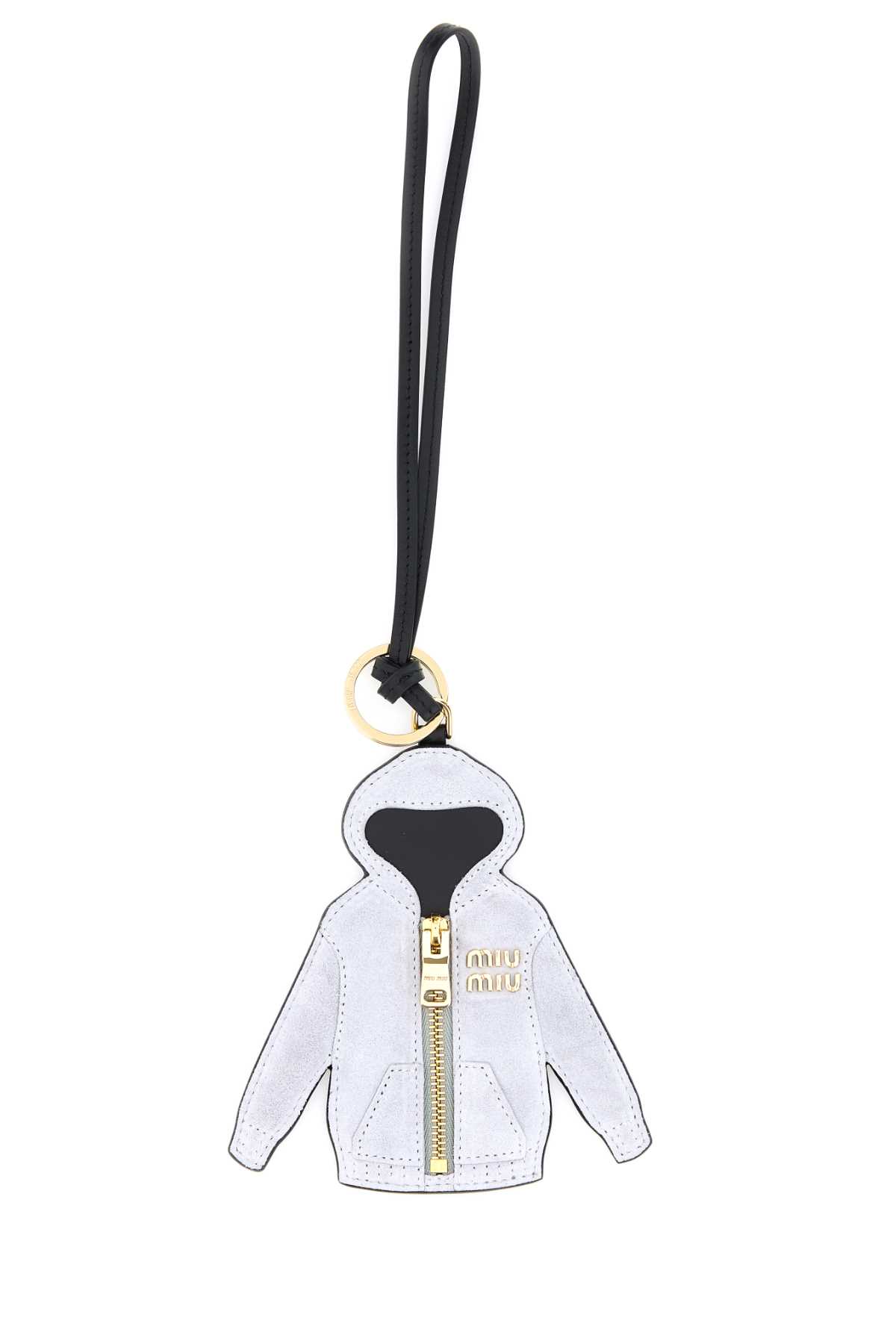 Miu Miu Grey Suede Keyring
