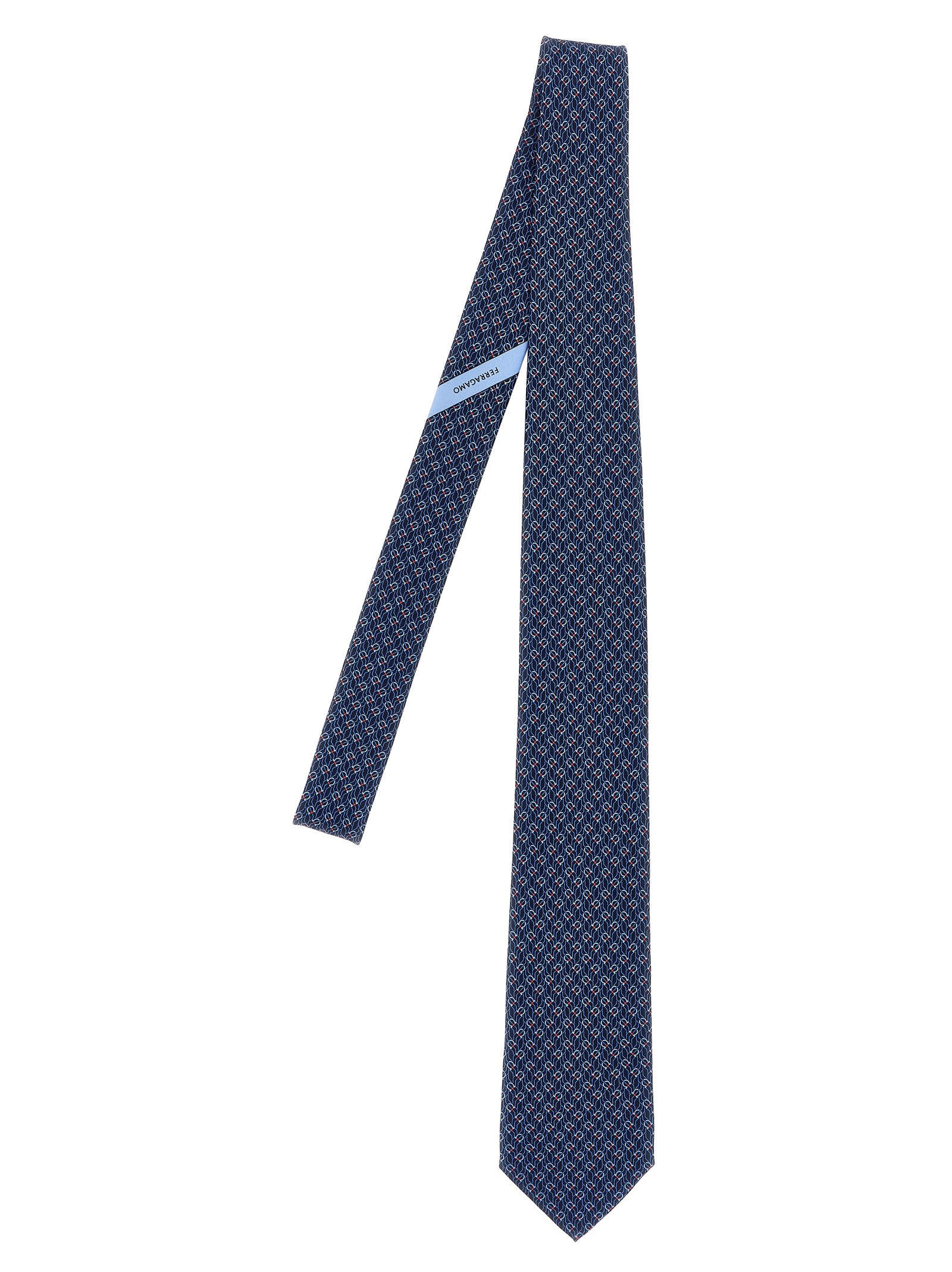 Shop Ferragamo Tetris Tie In Blue