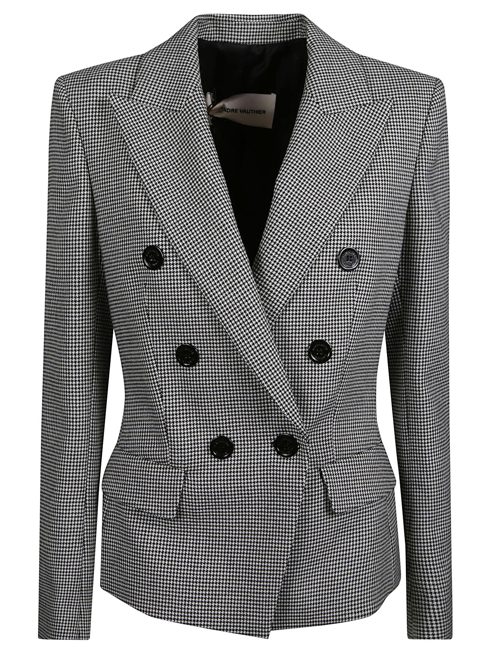Alexandre Vauthier Double-breasted Buttoned Blazer In Black/white