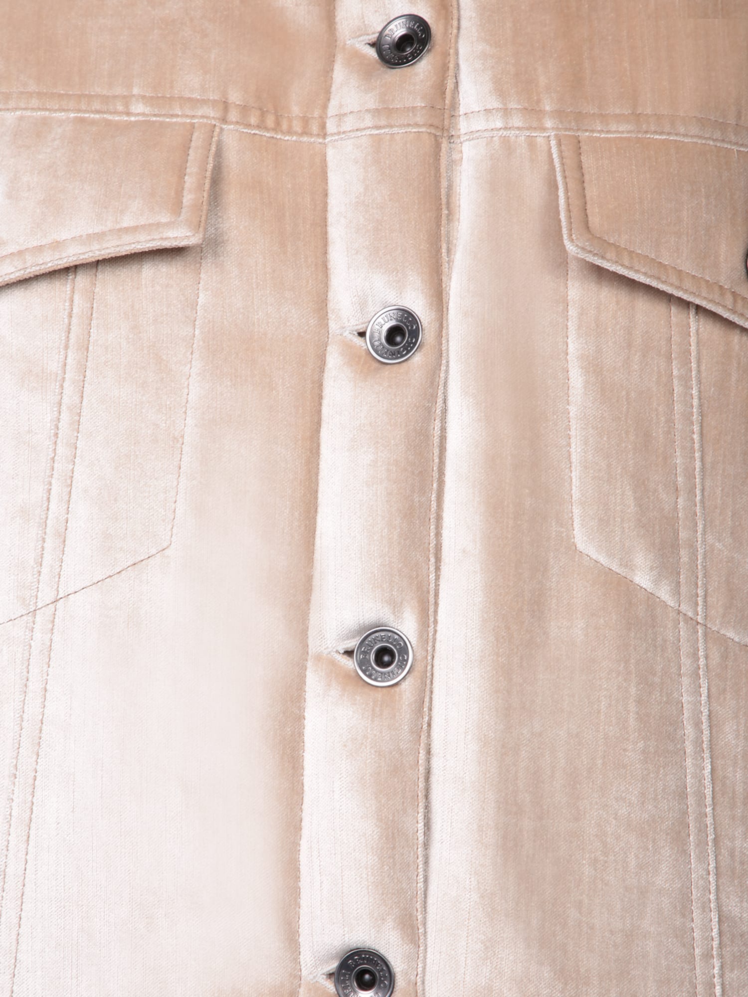 Shop Brunello Cucinelli Beige Velvet Jacket