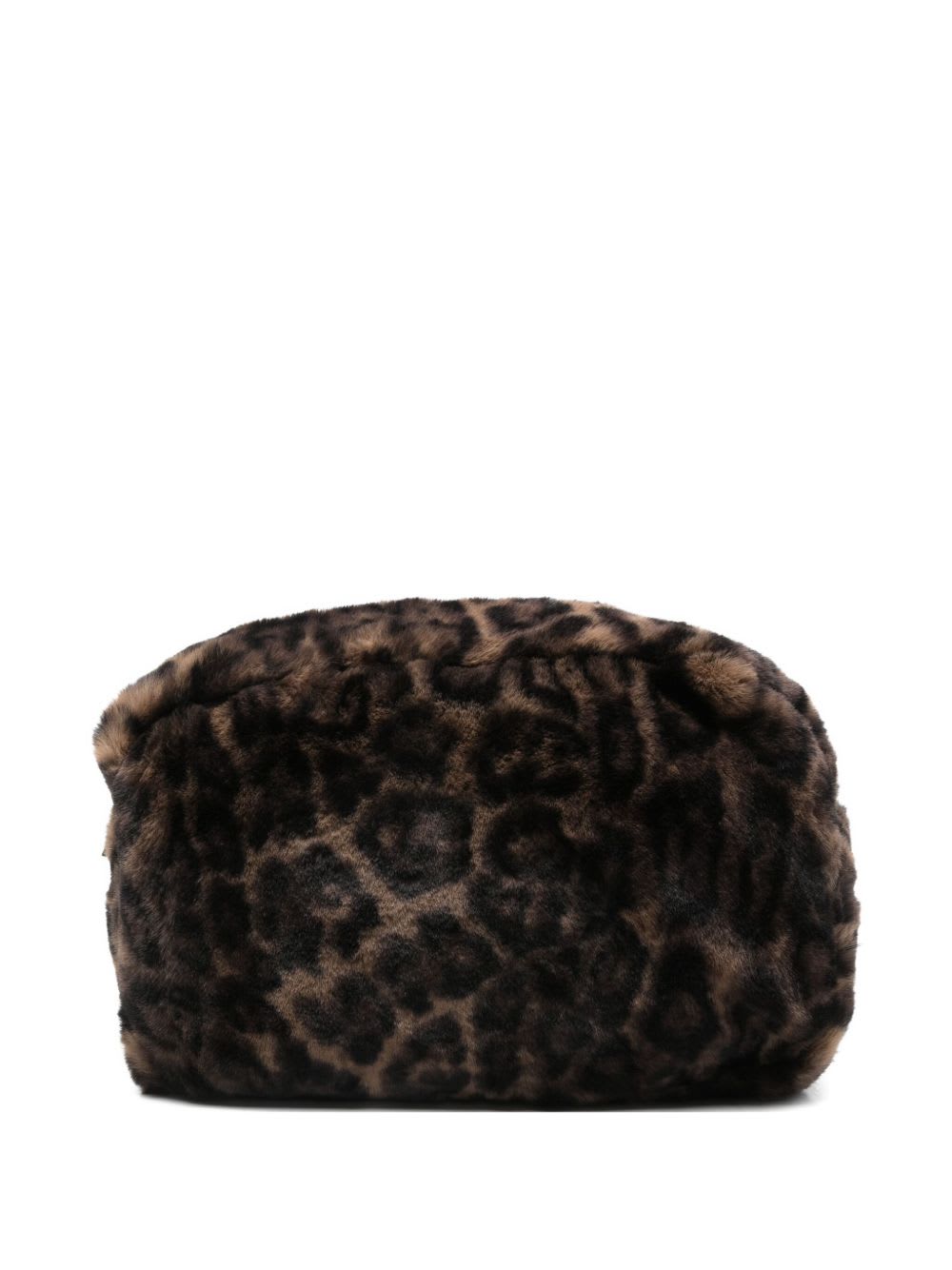 Apparis Jumbo Leopard Noor Pouch In Brown