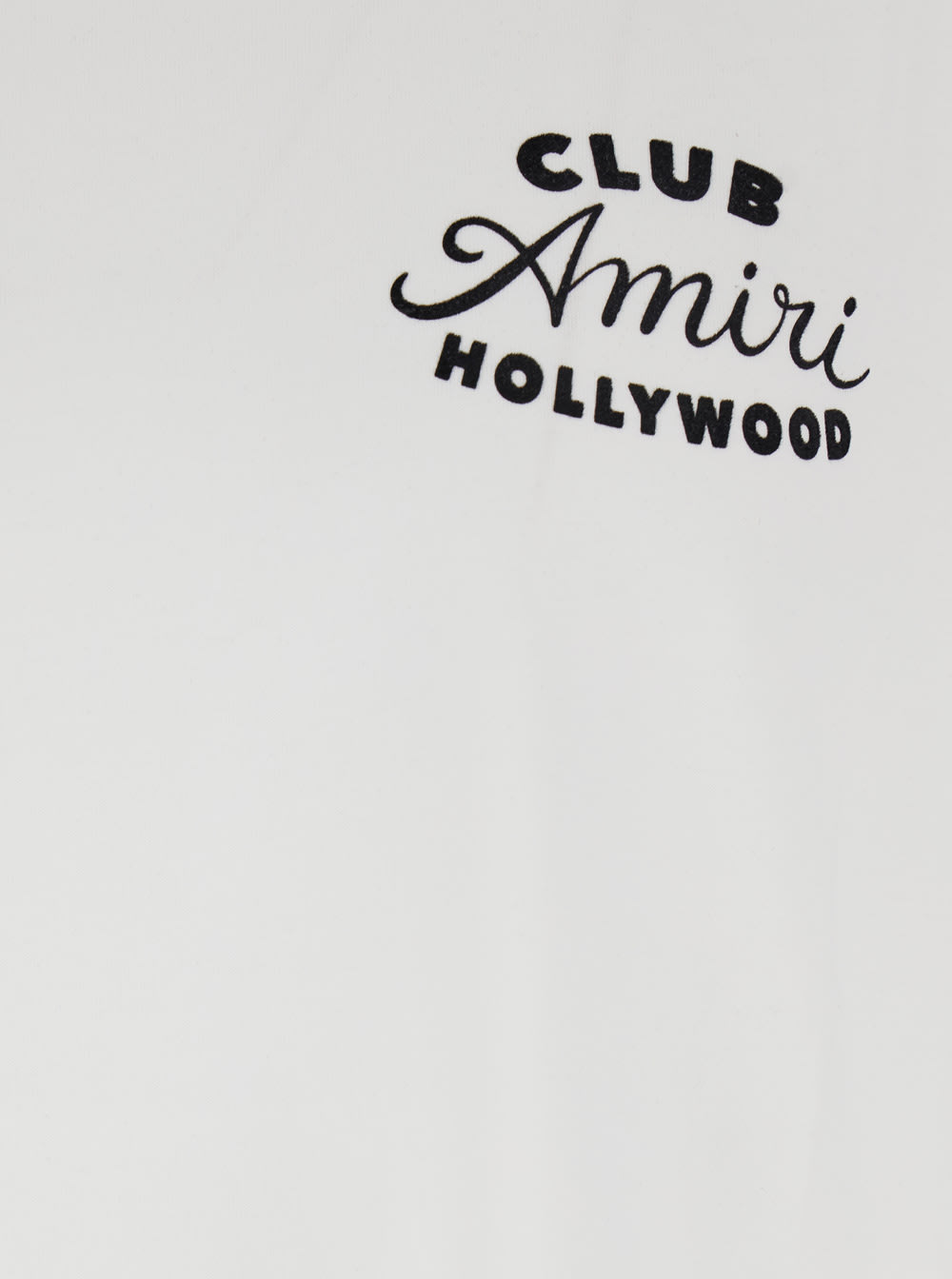 Amiri White Crewneck T-shirt With Logo Lettering On The Front And Maxi Logo Print On The Rear In Cotton Ma In White