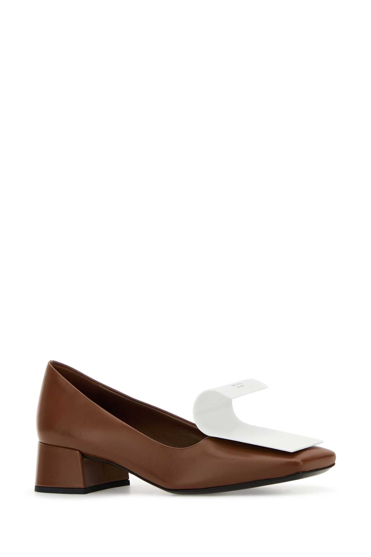 Prada Scarpe Con Tacco In Pelle Bicolor  Donna