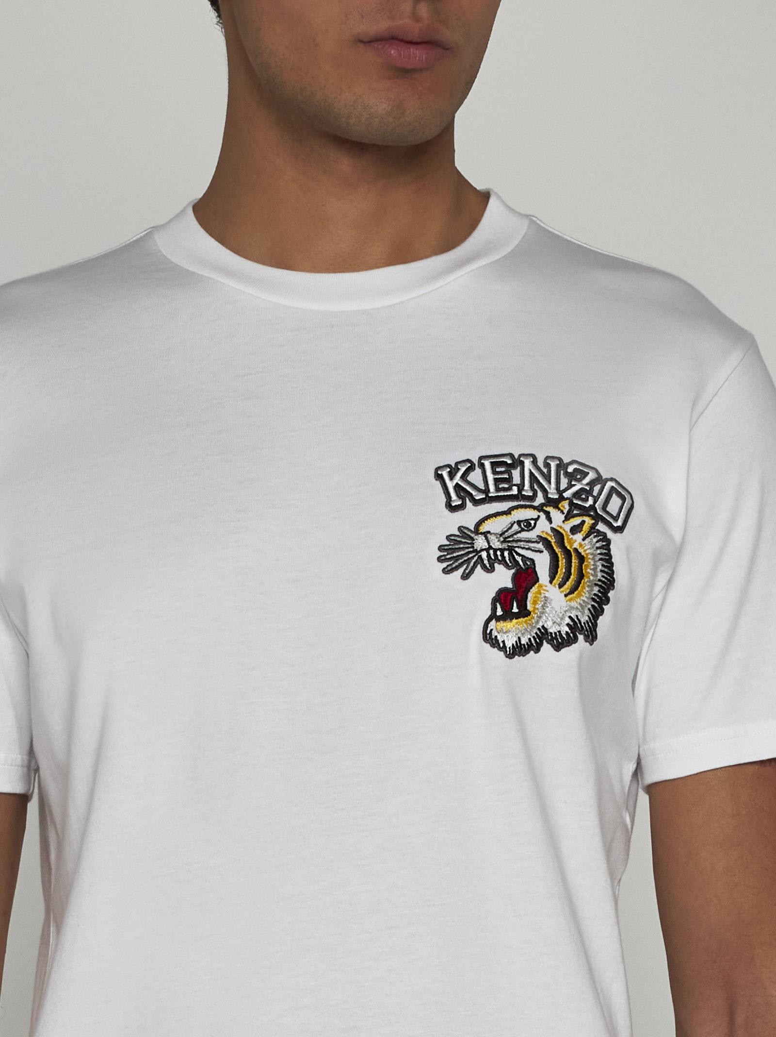 Shop Kenzo Tiger Cotton T-shirt In White