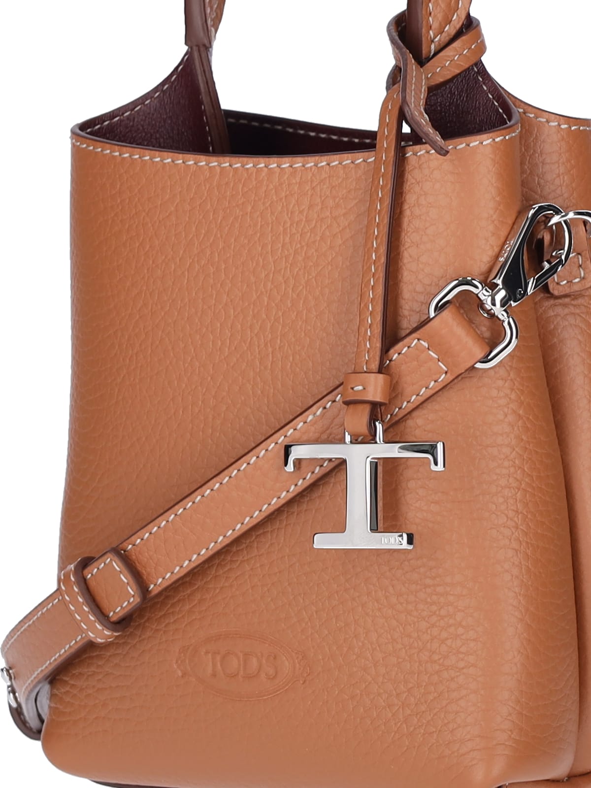 Tod's Micro Leather Bag In Brown