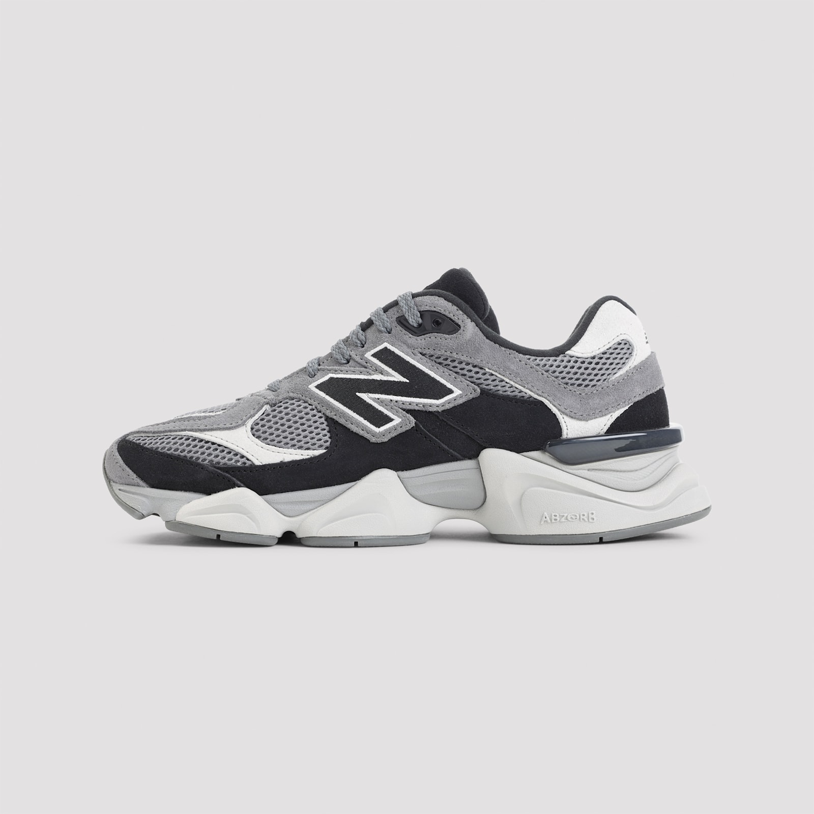 New Balance Mens Black Grey Grey 9060 Suede And Mesh Low-top Trainers In Black