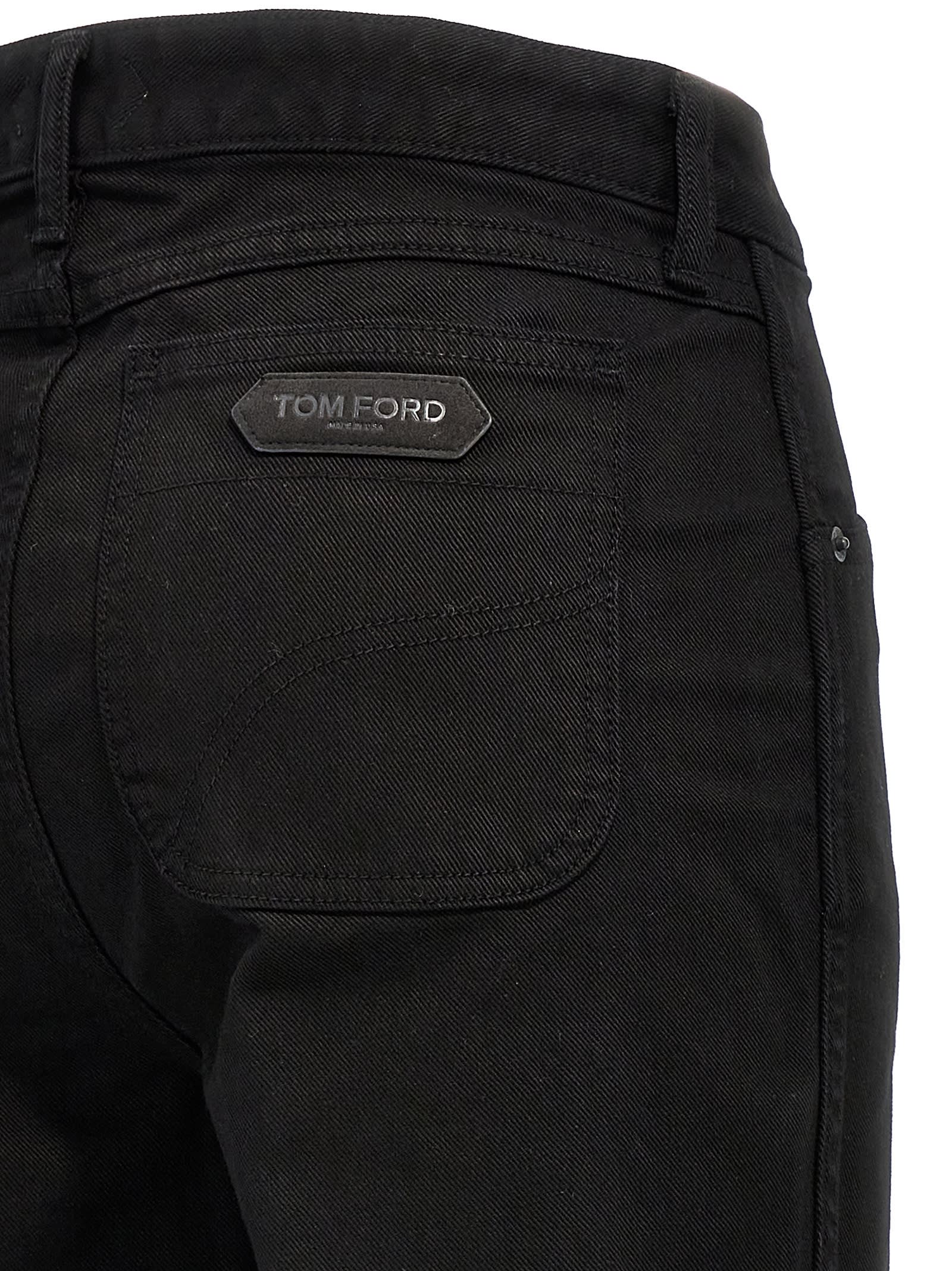 Shop Tom Ford Flared Jeans In Black