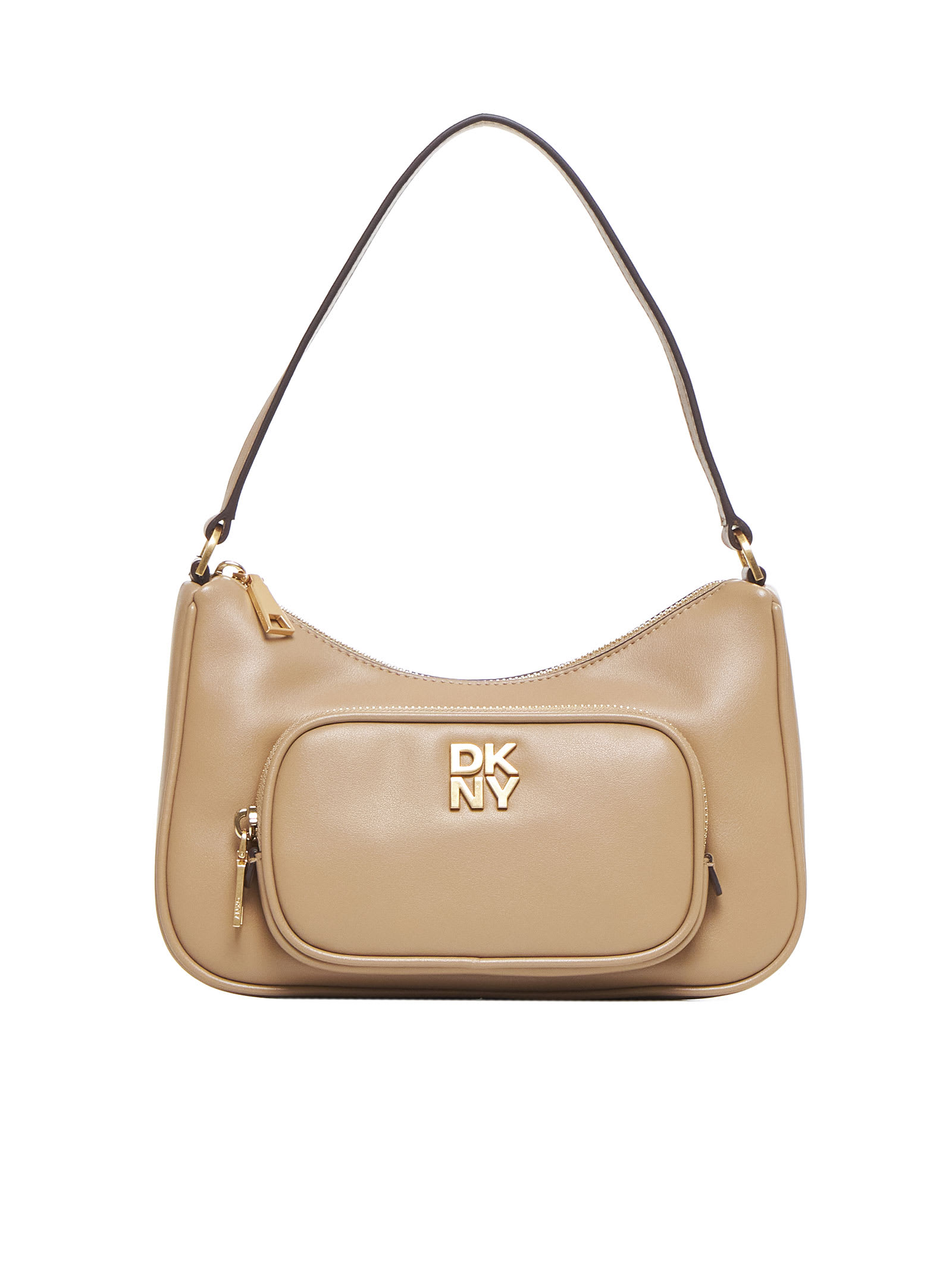 Shop Dkny Shoulder Bag In Cappuccino