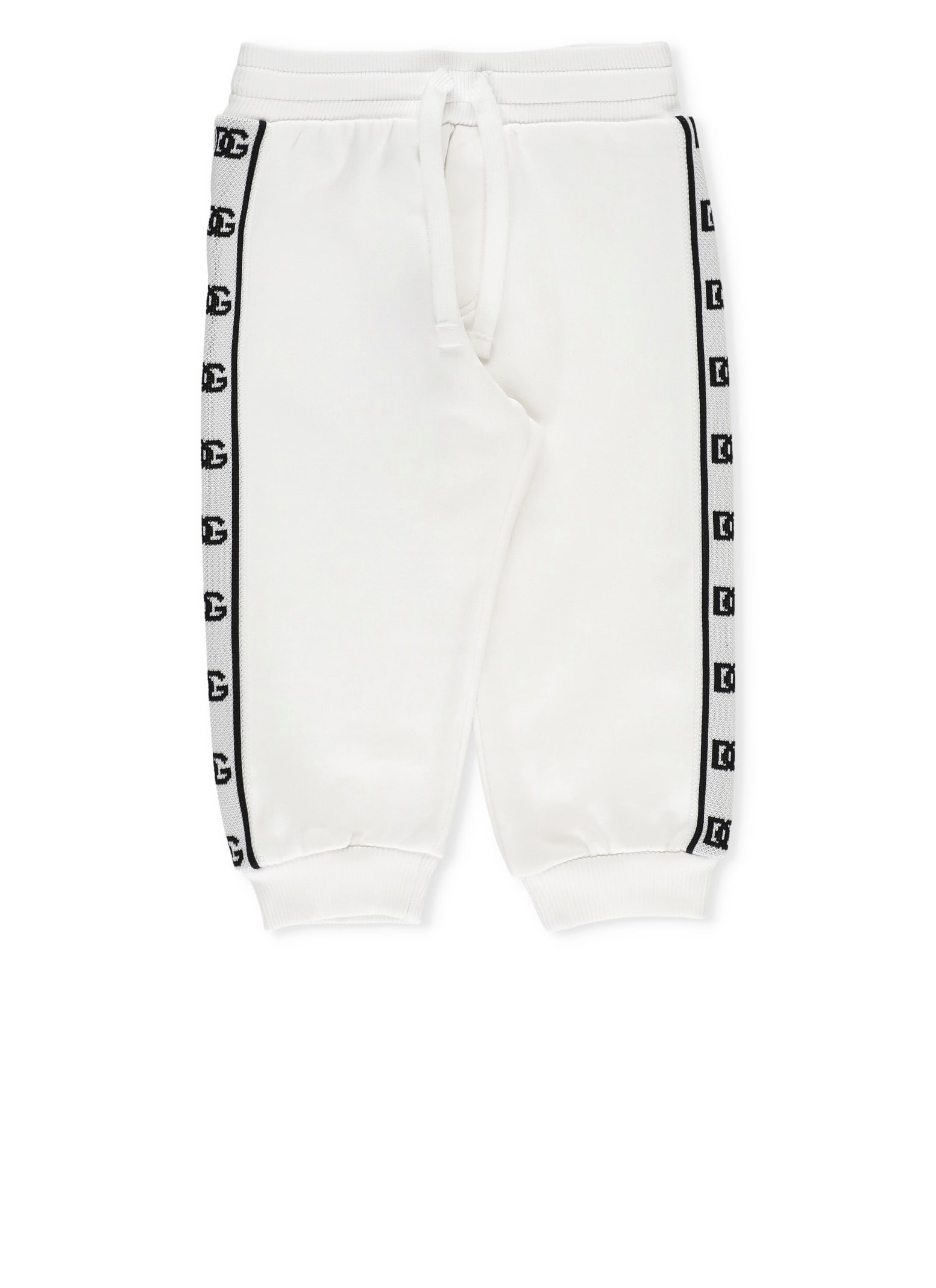 Shop Dolce & Gabbana Sweatpants With Logo In White