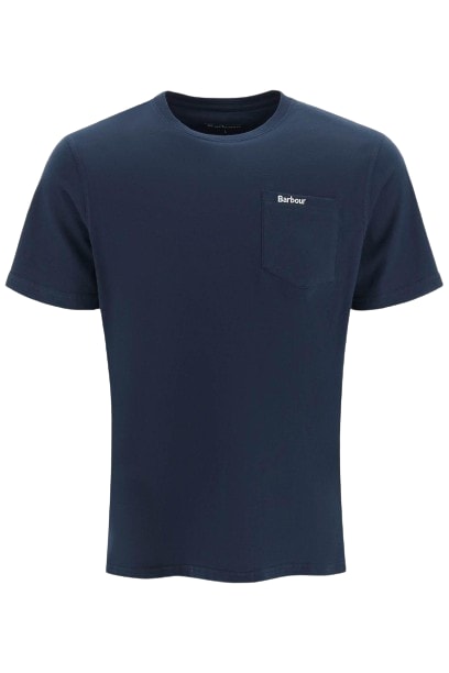 Shop Barbour Langdon Pocket T-shirt In Navy