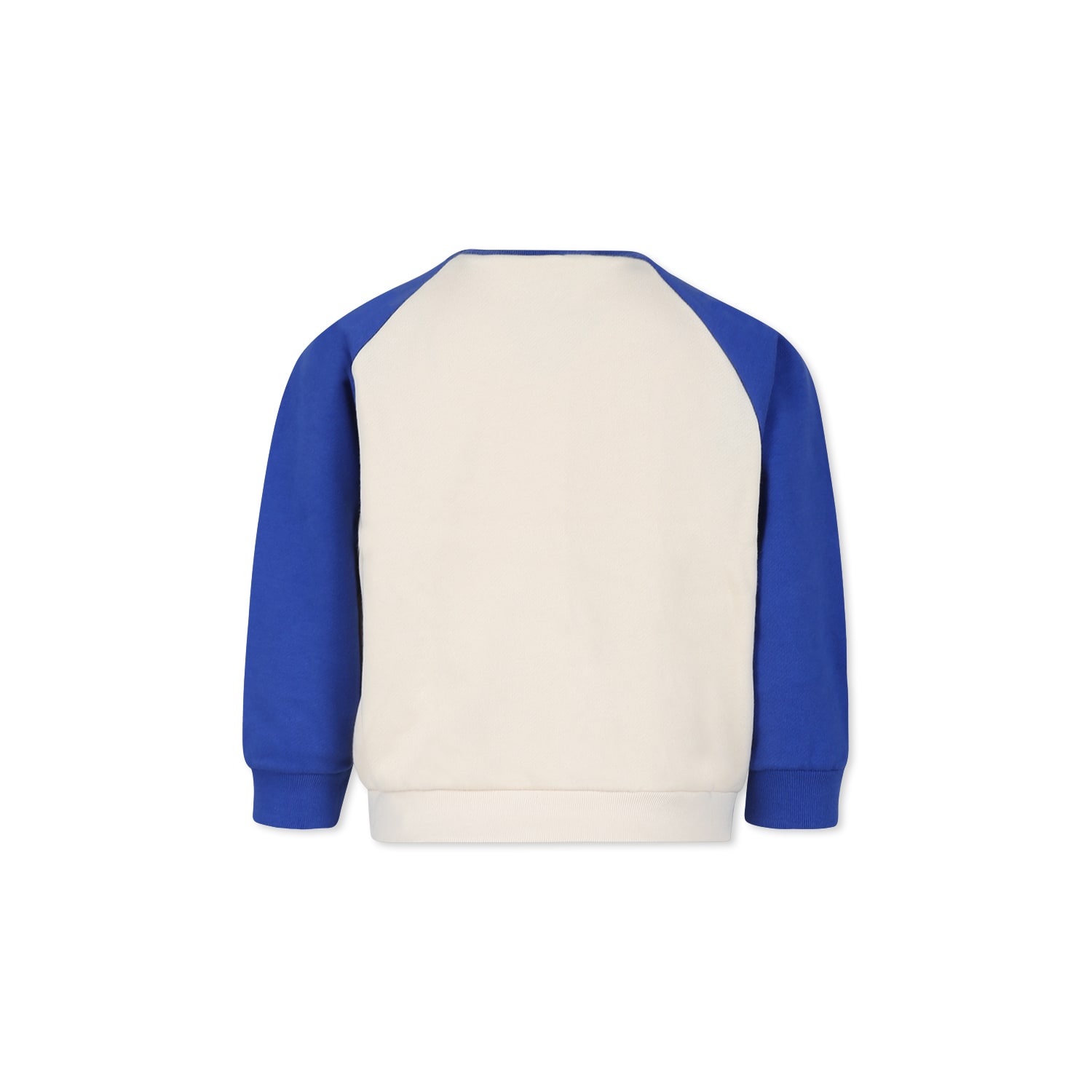 Petit Bateau Ivory Sweatshirt For Baby Boy With Logo In Ivory