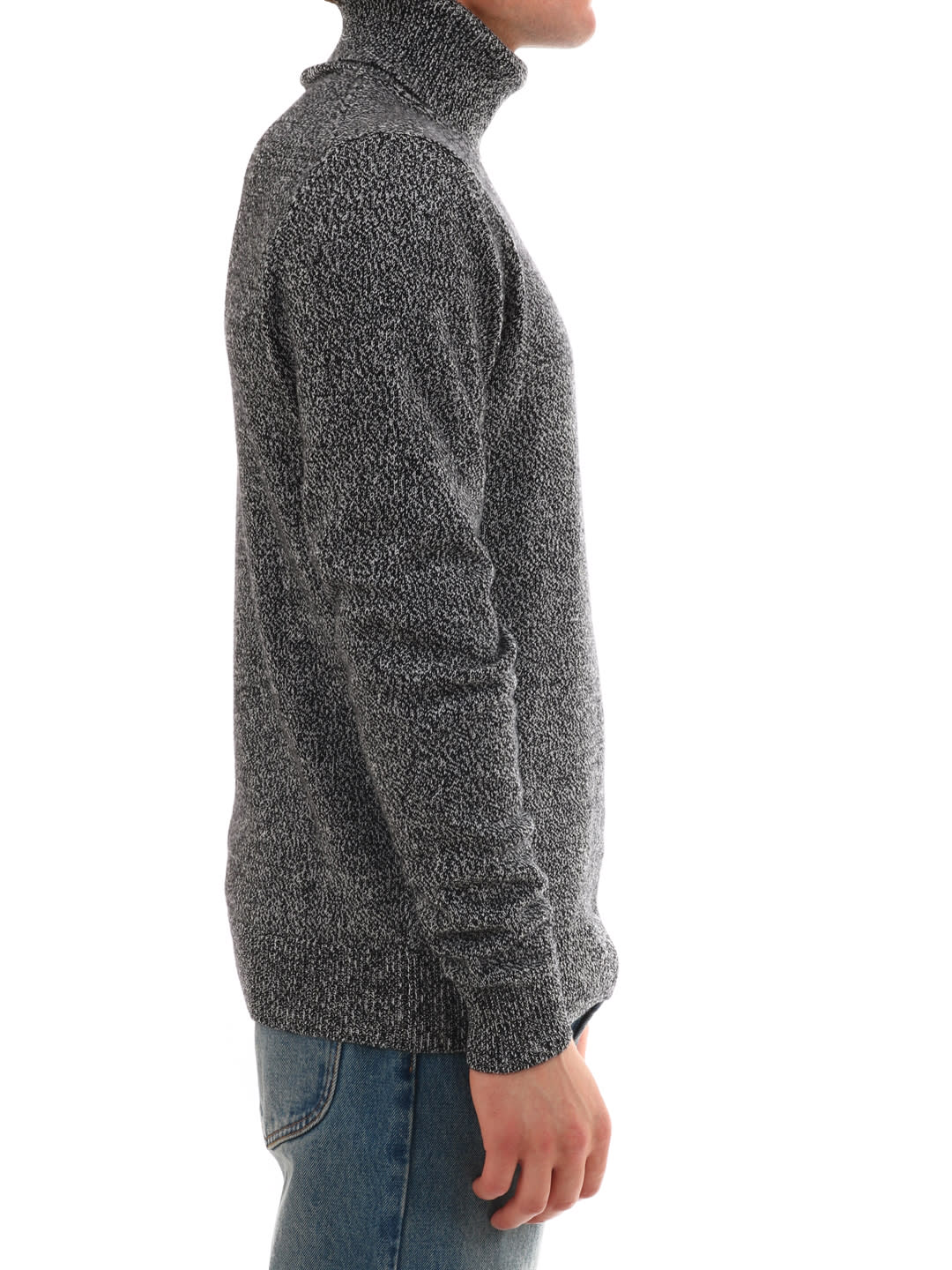 Dolce & Gabbana Blue Cotton Button Crewneck Pullover Sweater