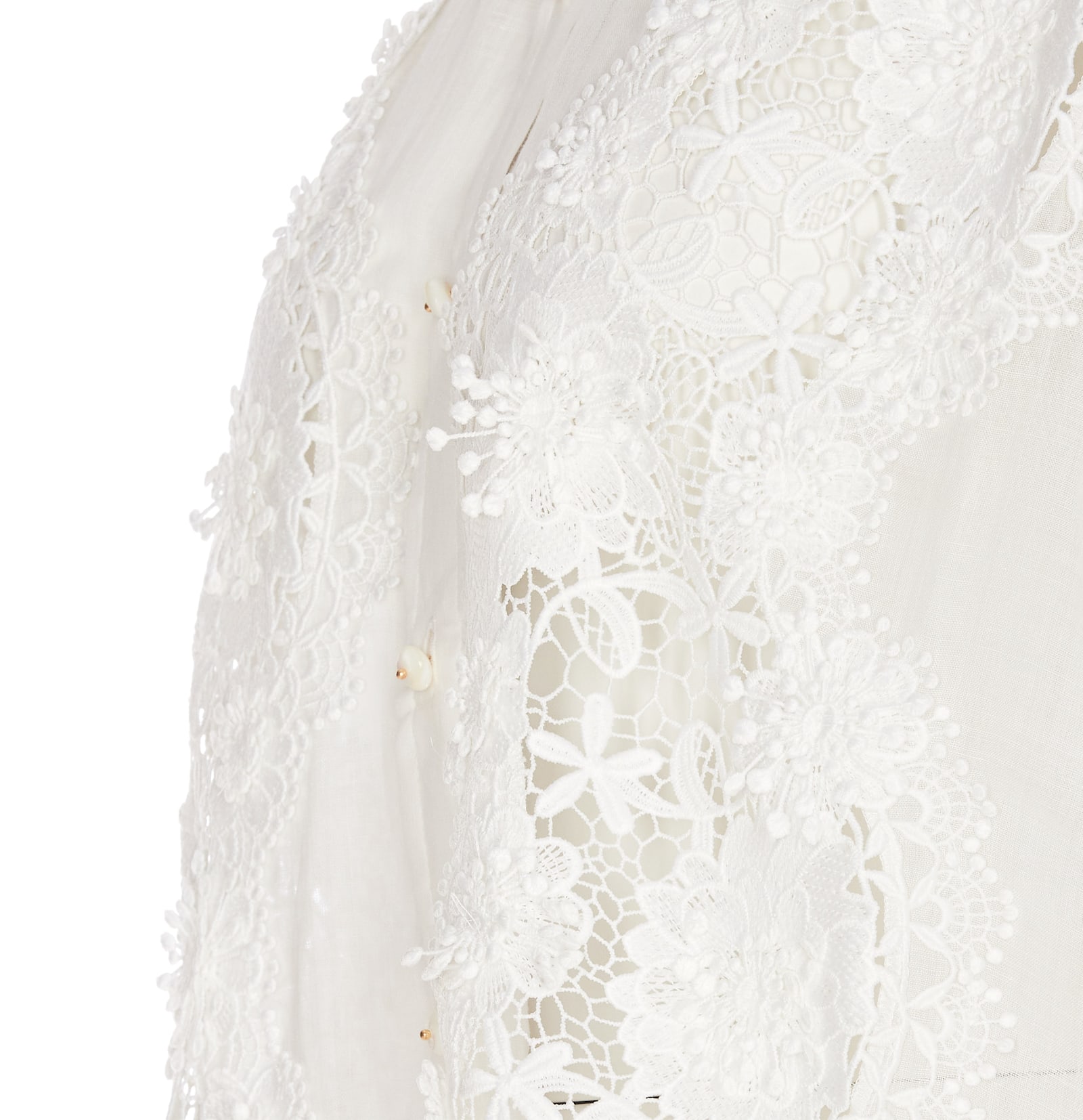 Shop Zimmermann Halliday Lace Shirt In White