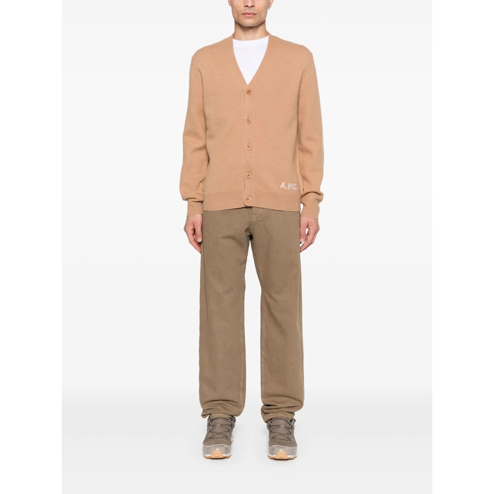 Apc A.p.c. Sweater Camel Brown Virgin Wool In Brown