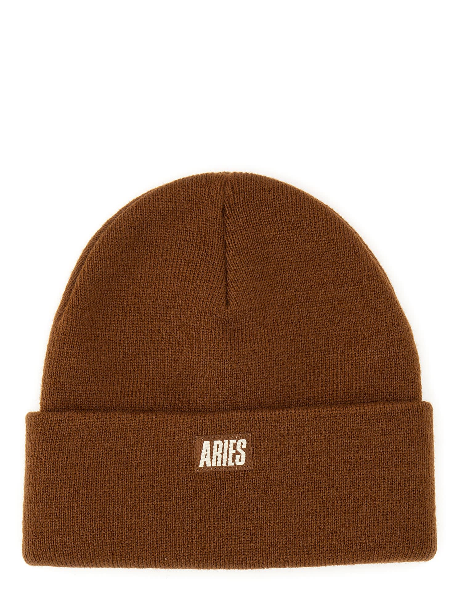 Shop Aries Hat With Logo In Brown