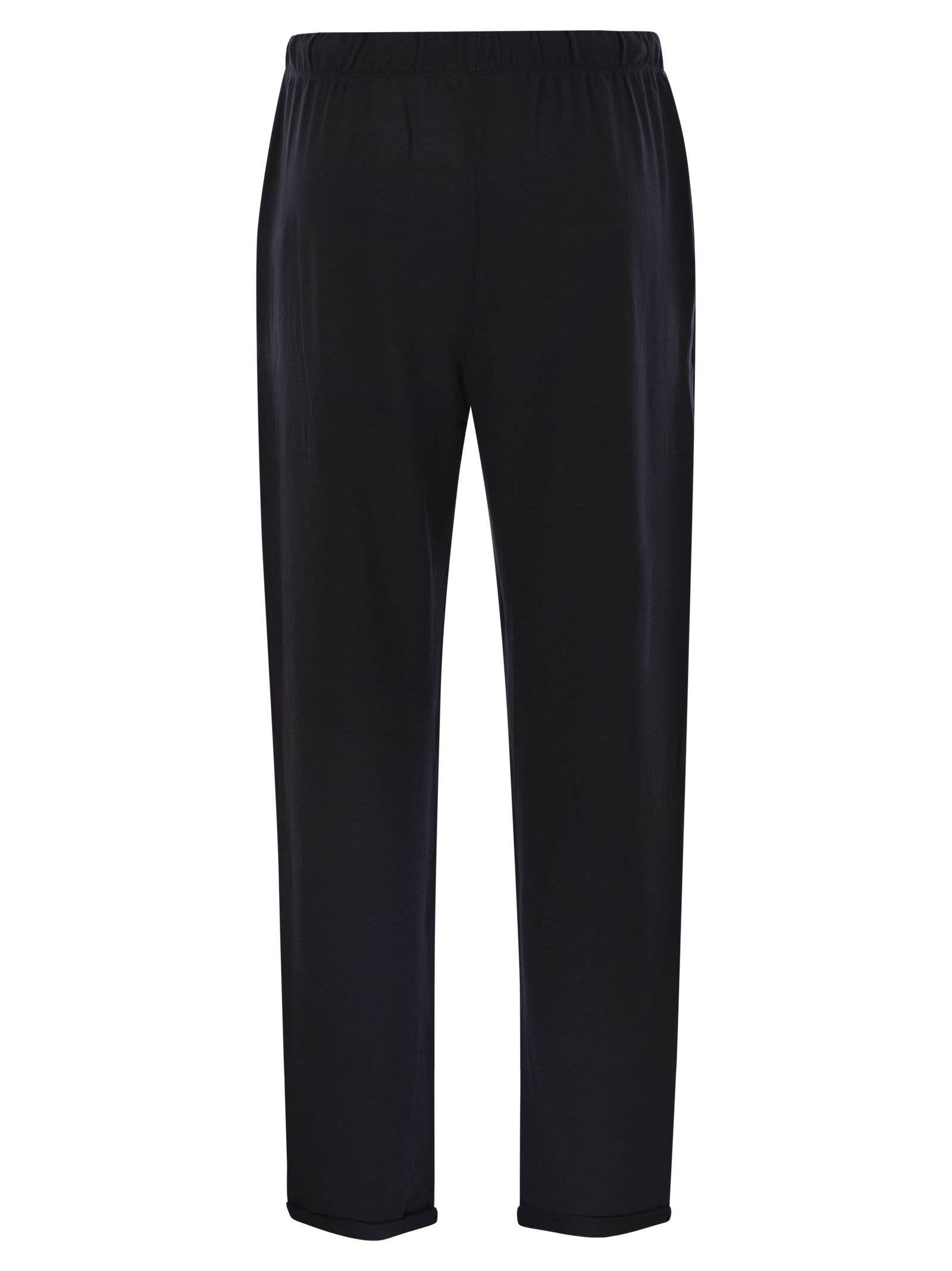 Majestic Trousers With Drawstring Waist In Black