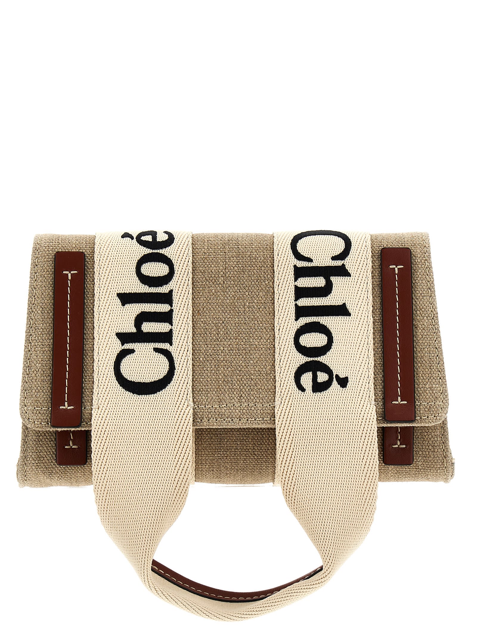 Shop Chloé Woody Fanny Pack In Beige