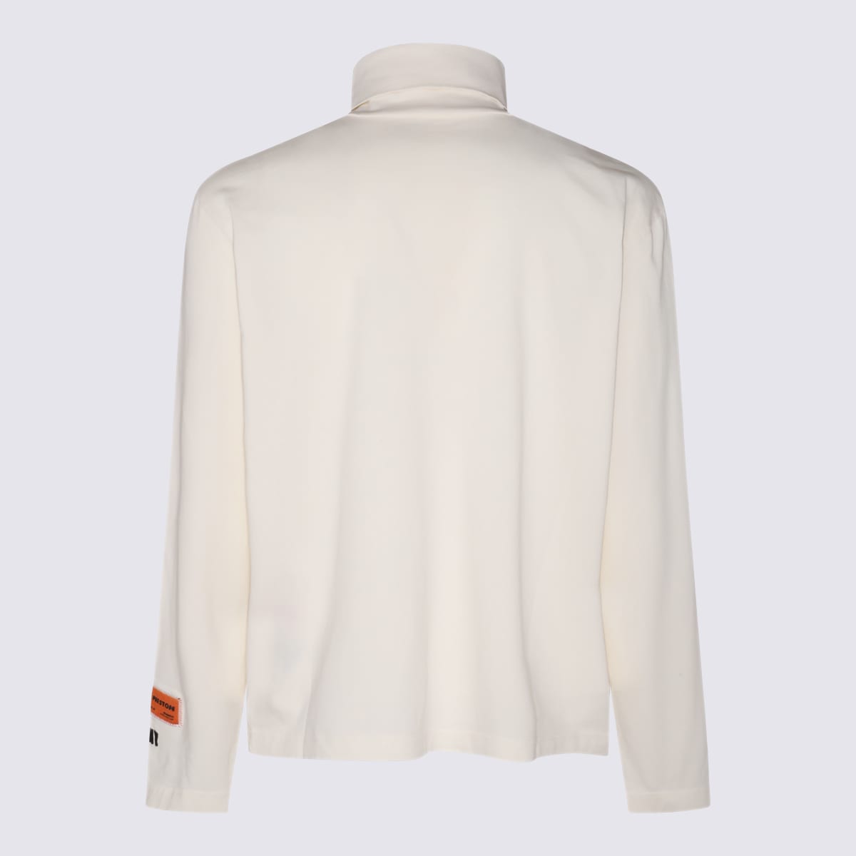 Shop Heron Preston White Cotton Rollneck Sweater