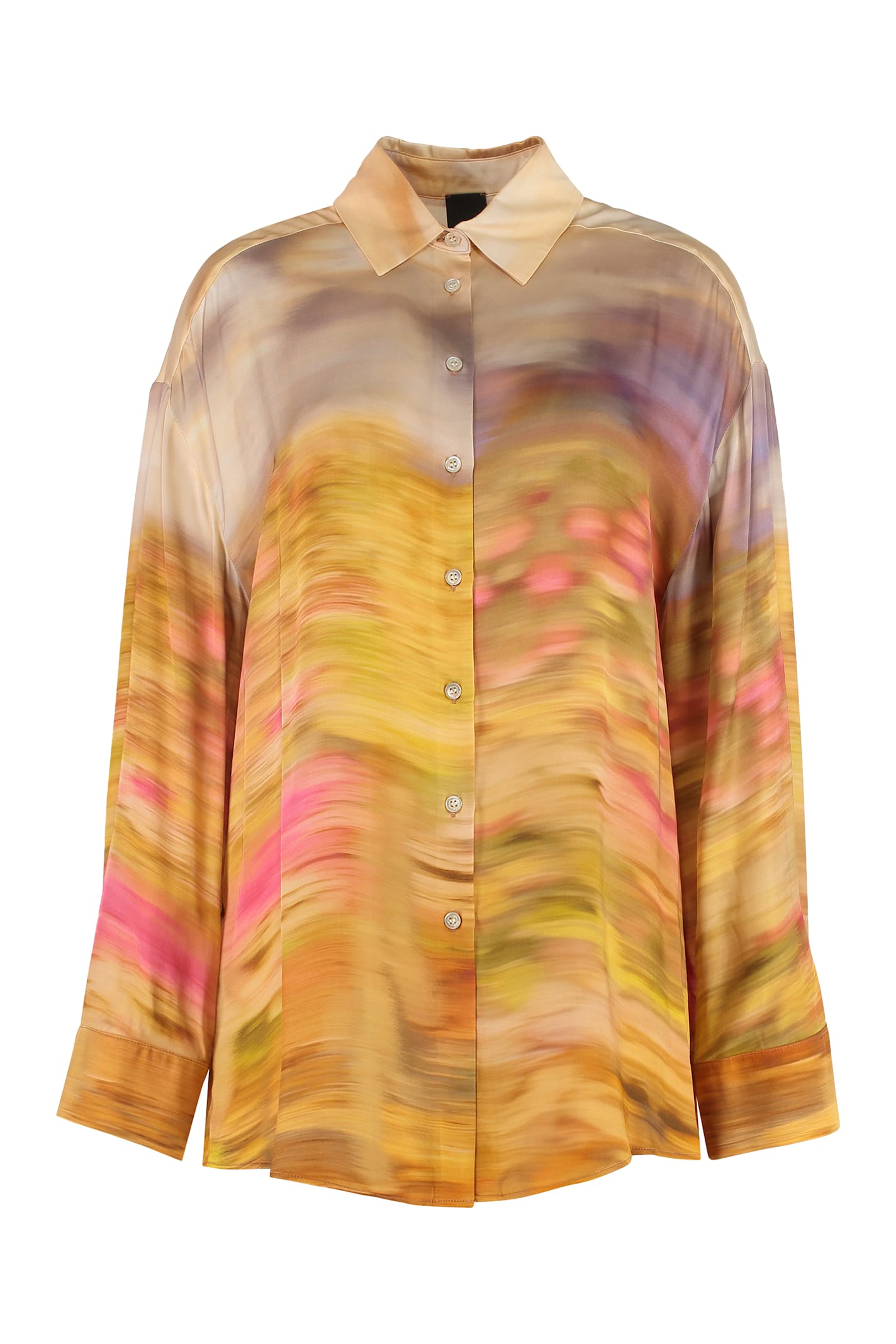 Pinko Life Printed Viscose Shirt In Multi
