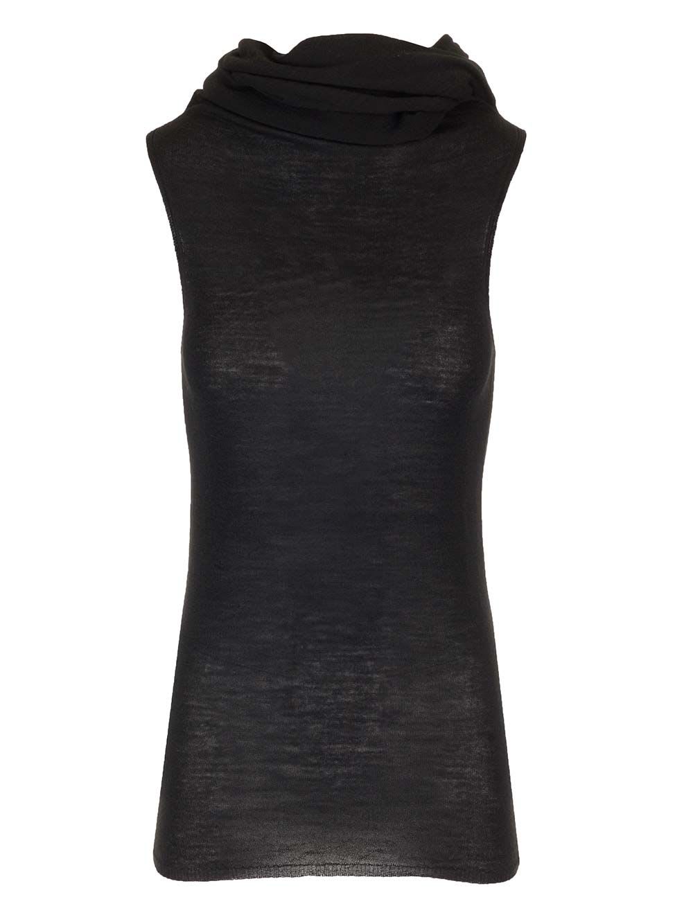 Rick Owens Wool Jersey Top Jackets Black In Black